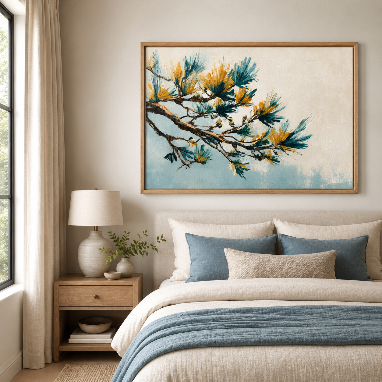 Botanical Art Prints — Golden Pine Canvas Print | Rossetti Art