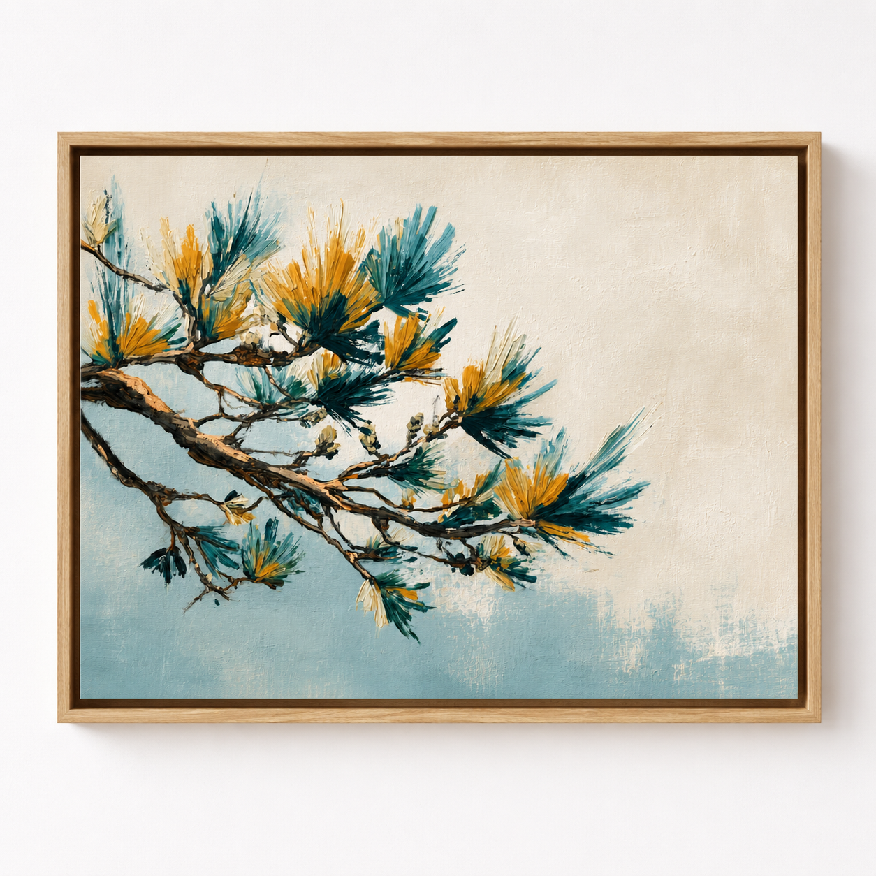 Botanical Art Prints — Golden Pine Canvas Print | Rossetti Art