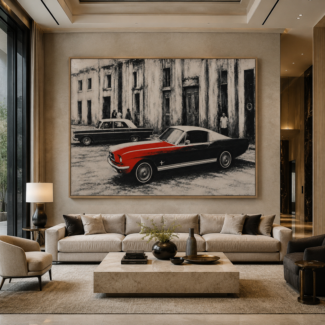 Classic Car Wall Art Canvas Print — Havana Red by Rossetti Art