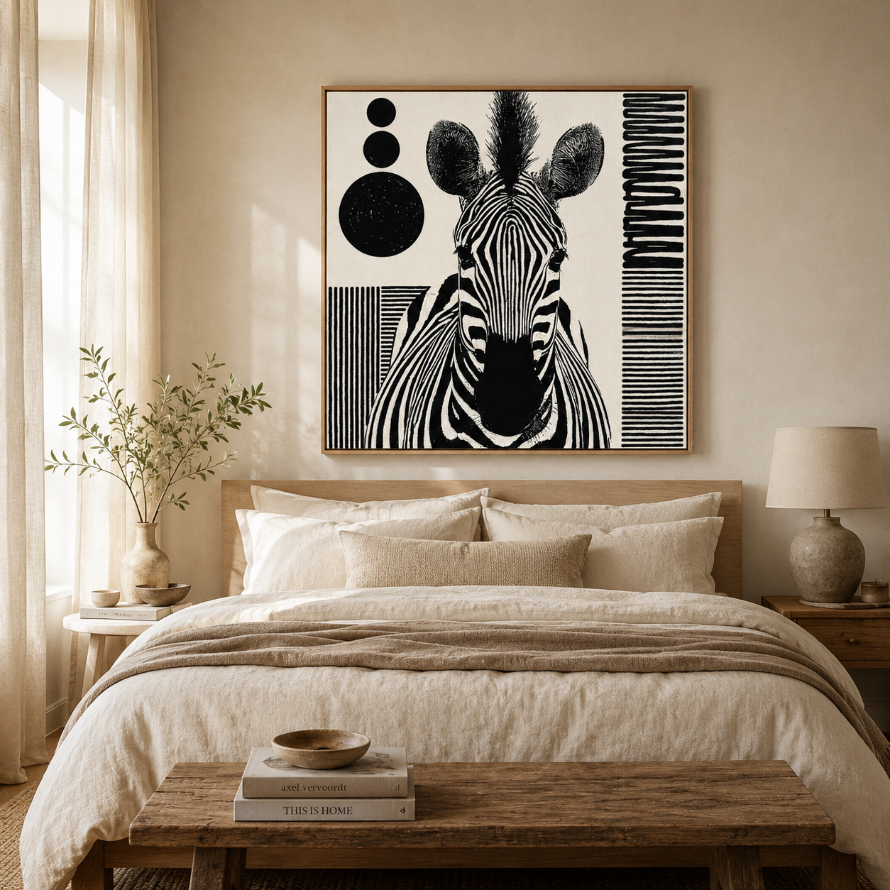 Zebra Art Print Canvas — Wild Geometry by Rossetti Art