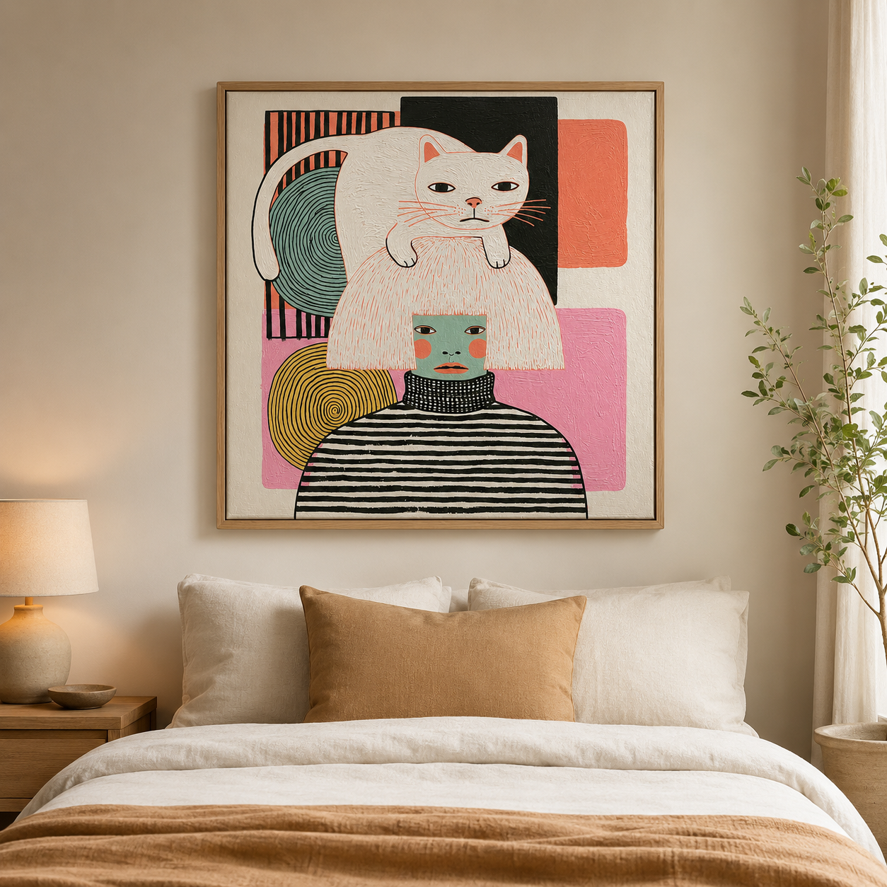 Cat Canvas Wall Art — Crown by Rossetti Art