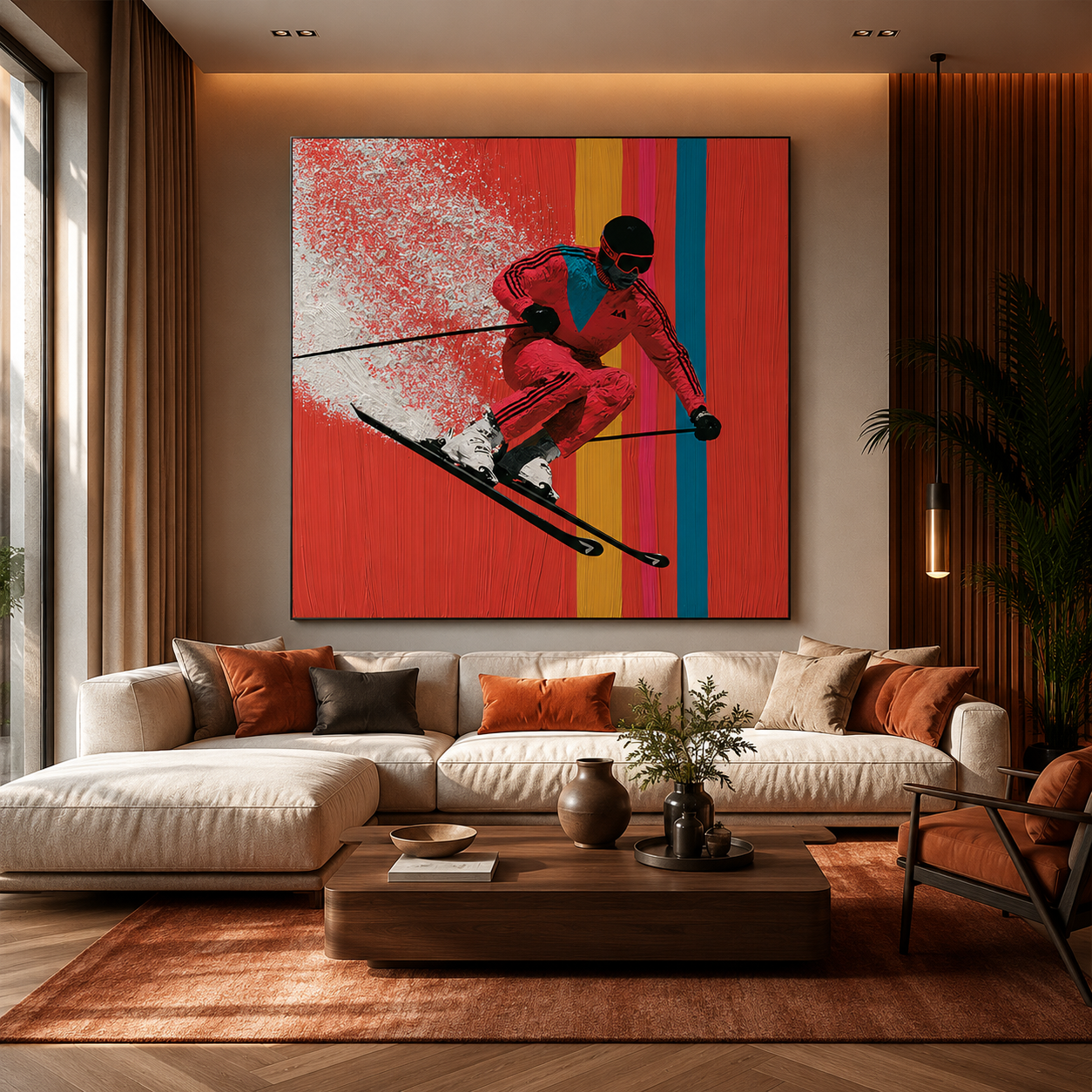Skiing Wall Art Canvas Print — Powder Rush by Rossetti Art