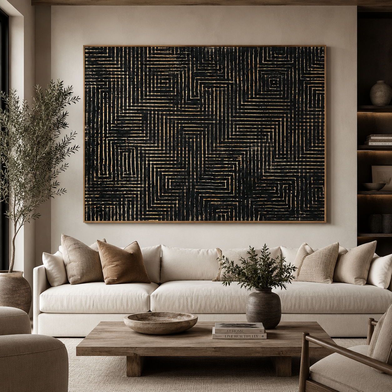 Black and Gold Wall Art Canvas — Circuit | Rossetti Art