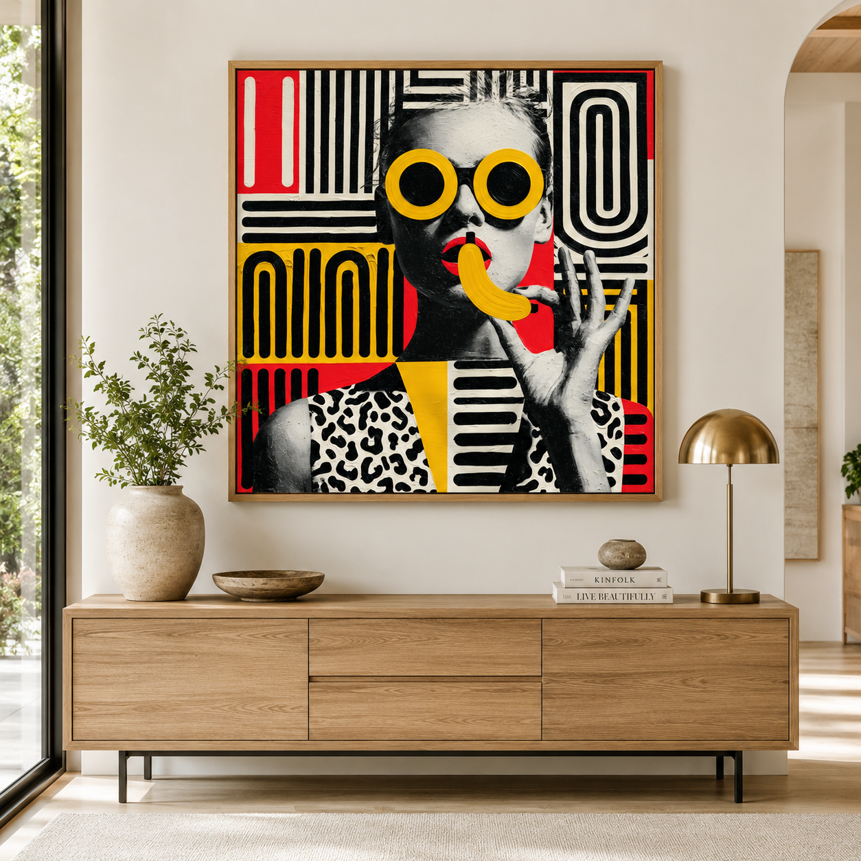 Portrait Canvas Wall Art — Yellow Shades | Rossetti Art