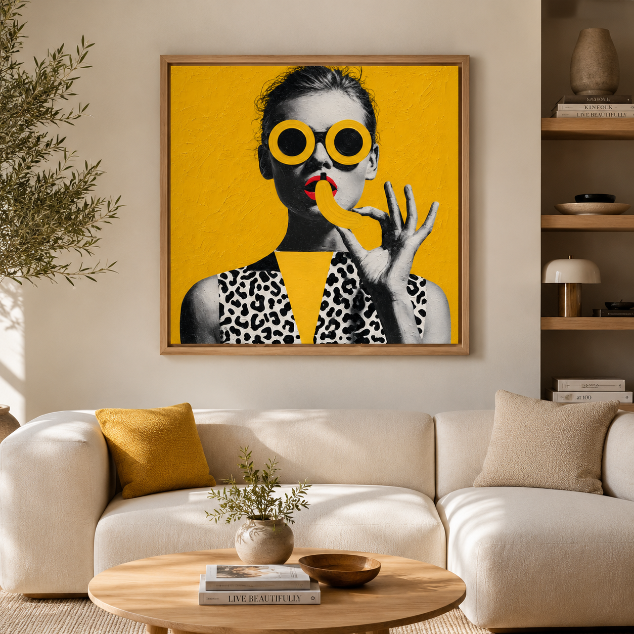 Portrait Canvas Wall Art — Yellow Shades | Rossetti Art