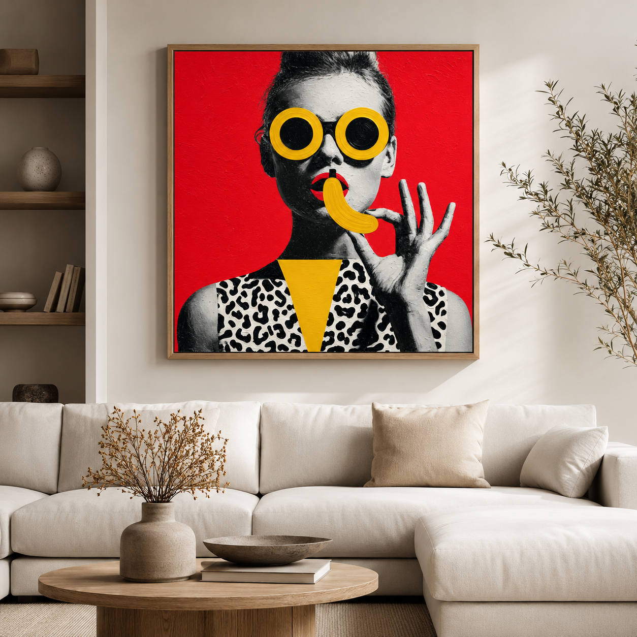 Portrait Canvas Wall Art — Yellow Shades | Rossetti Art