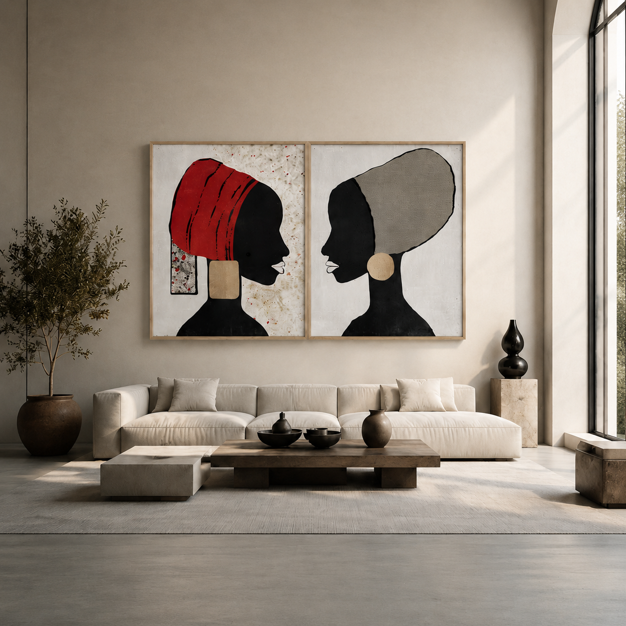 Set of 2 Canvas Prints — Dialogue by Rossetti Art