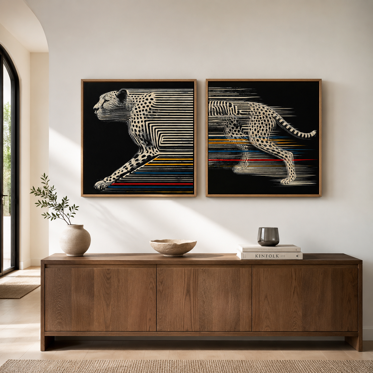 Cheetah Wall Art Set of 2 — Velocity | Rossetti Art
