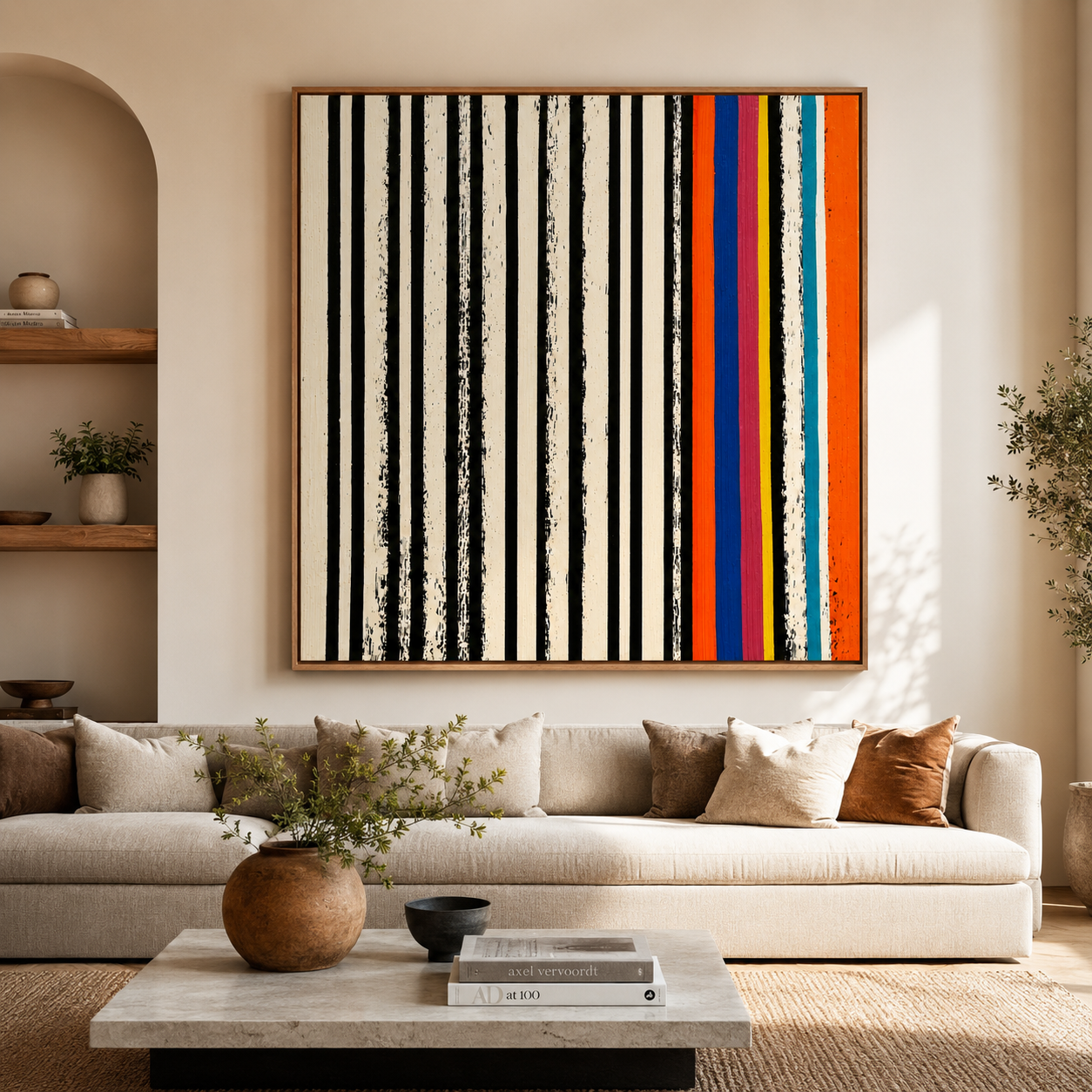 Stripe Painting Canvas Print — Rhythm Section by Rossetti Art