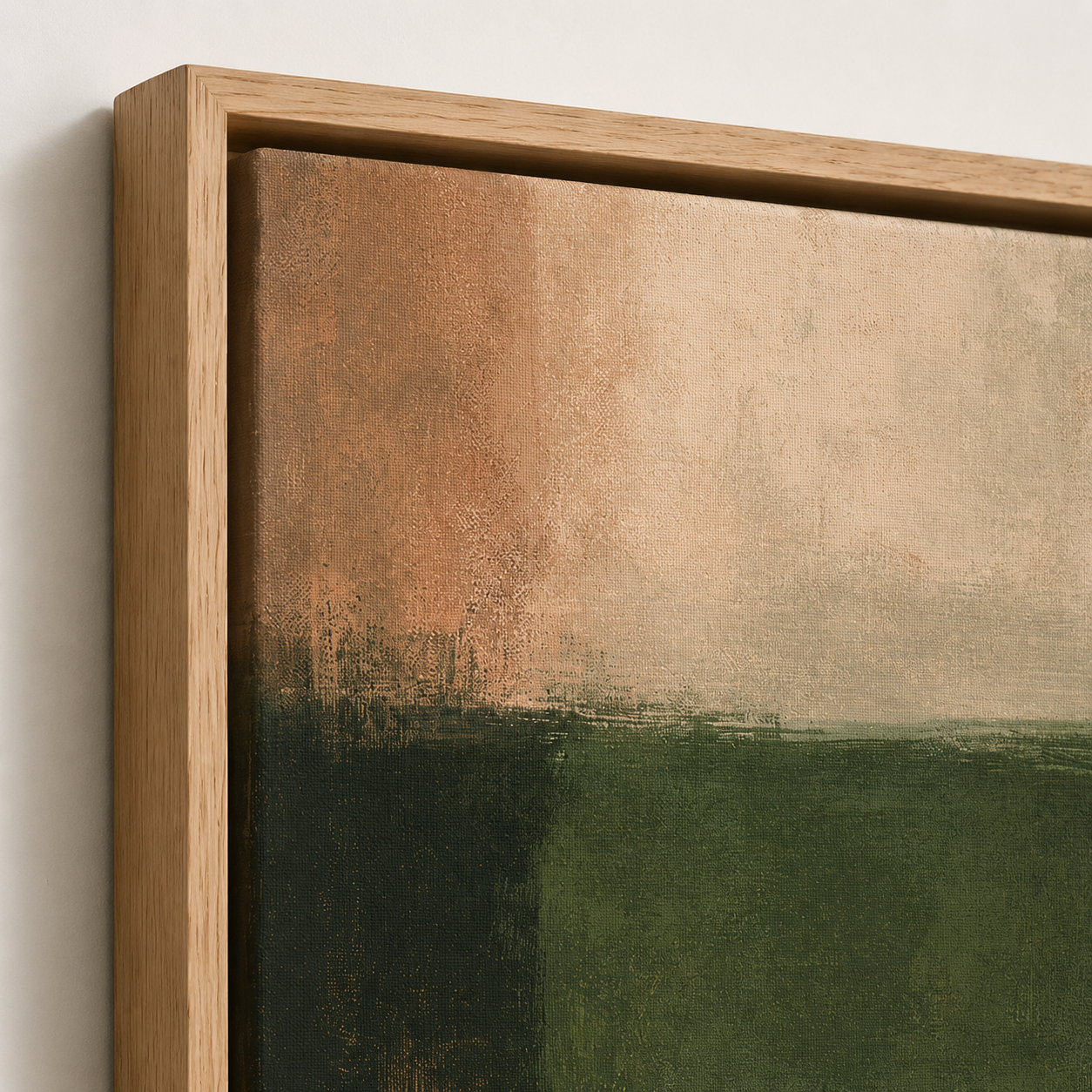 Green Abstract Painting on Canvas — Private View | Rossetti Art