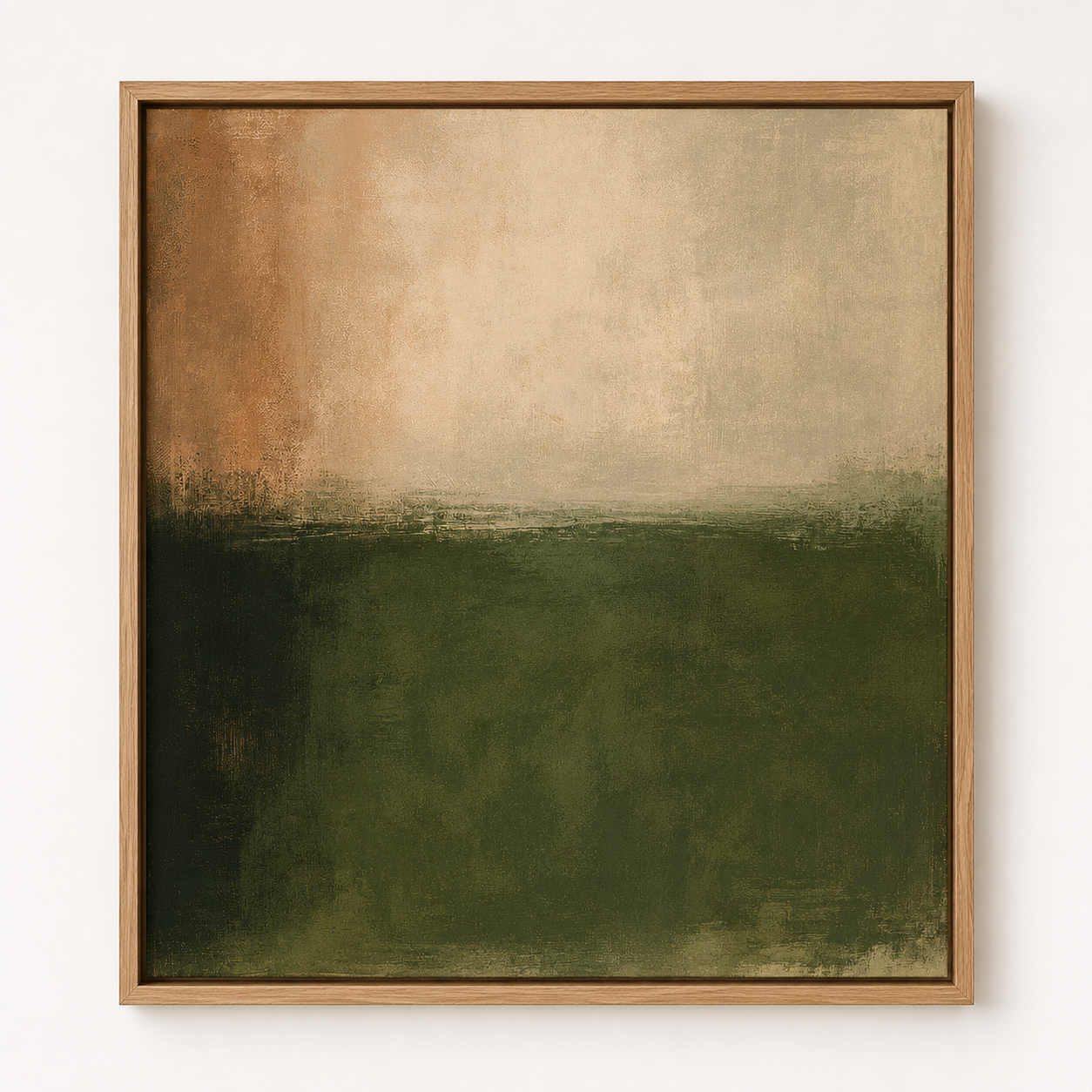 Green Abstract Painting on Canvas — Private View | Rossetti Art