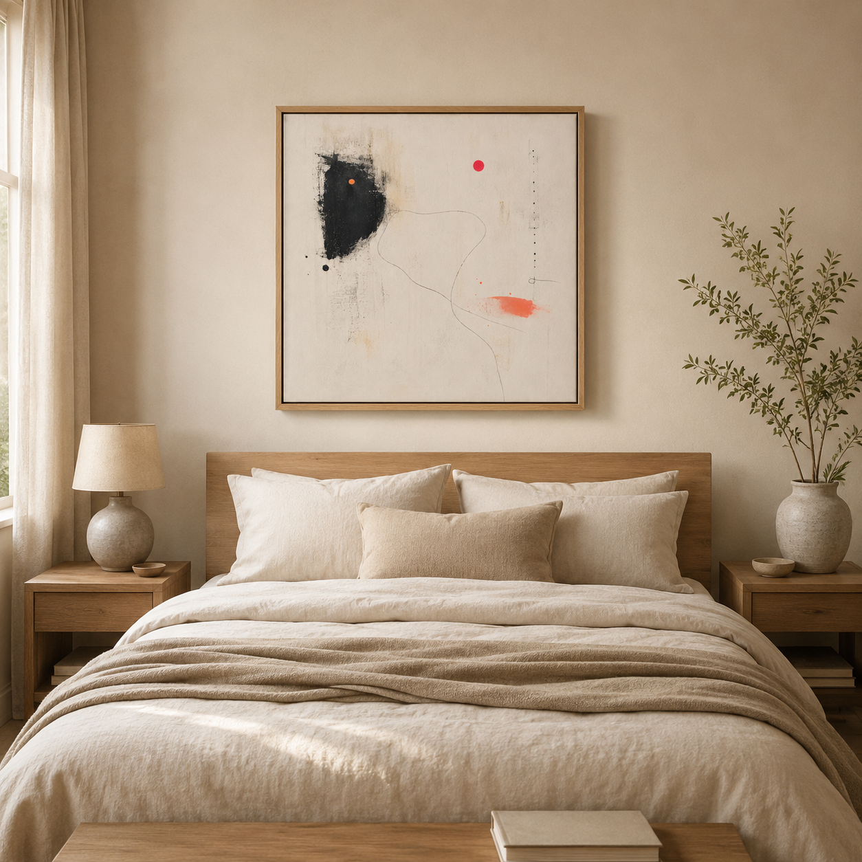 Neutral Wall Art Canvas Print — Murmur by Rossetti Art
