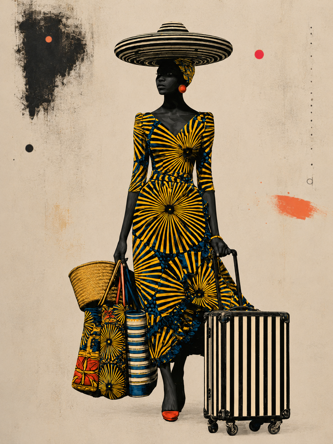 African Art Print — The Golden Departure | Rossetti Art