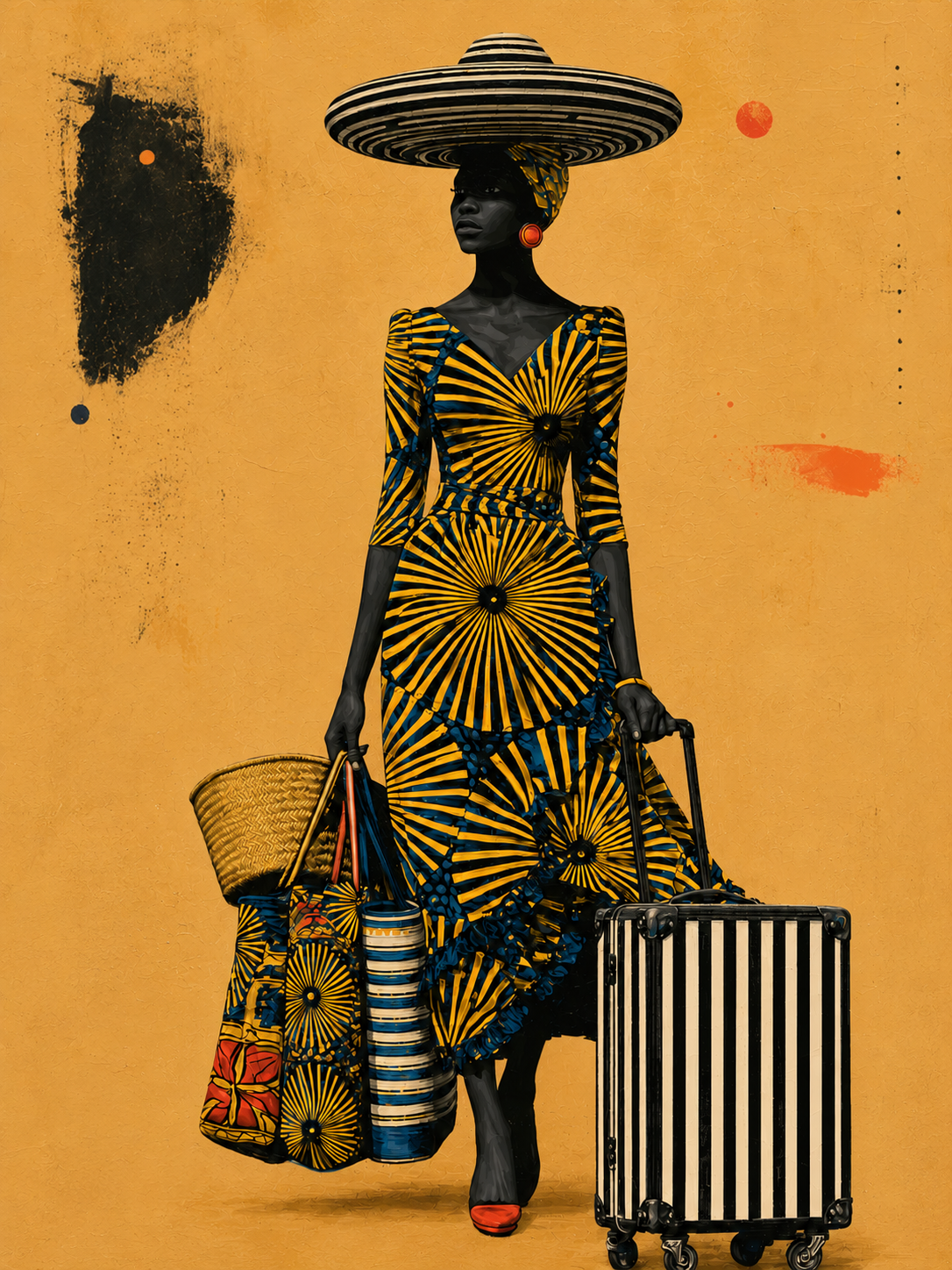 African Art Print — The Golden Departure | Rossetti Art