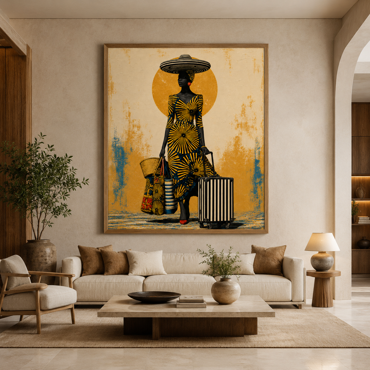 African Art Print — The Golden Departure | Rossetti Art