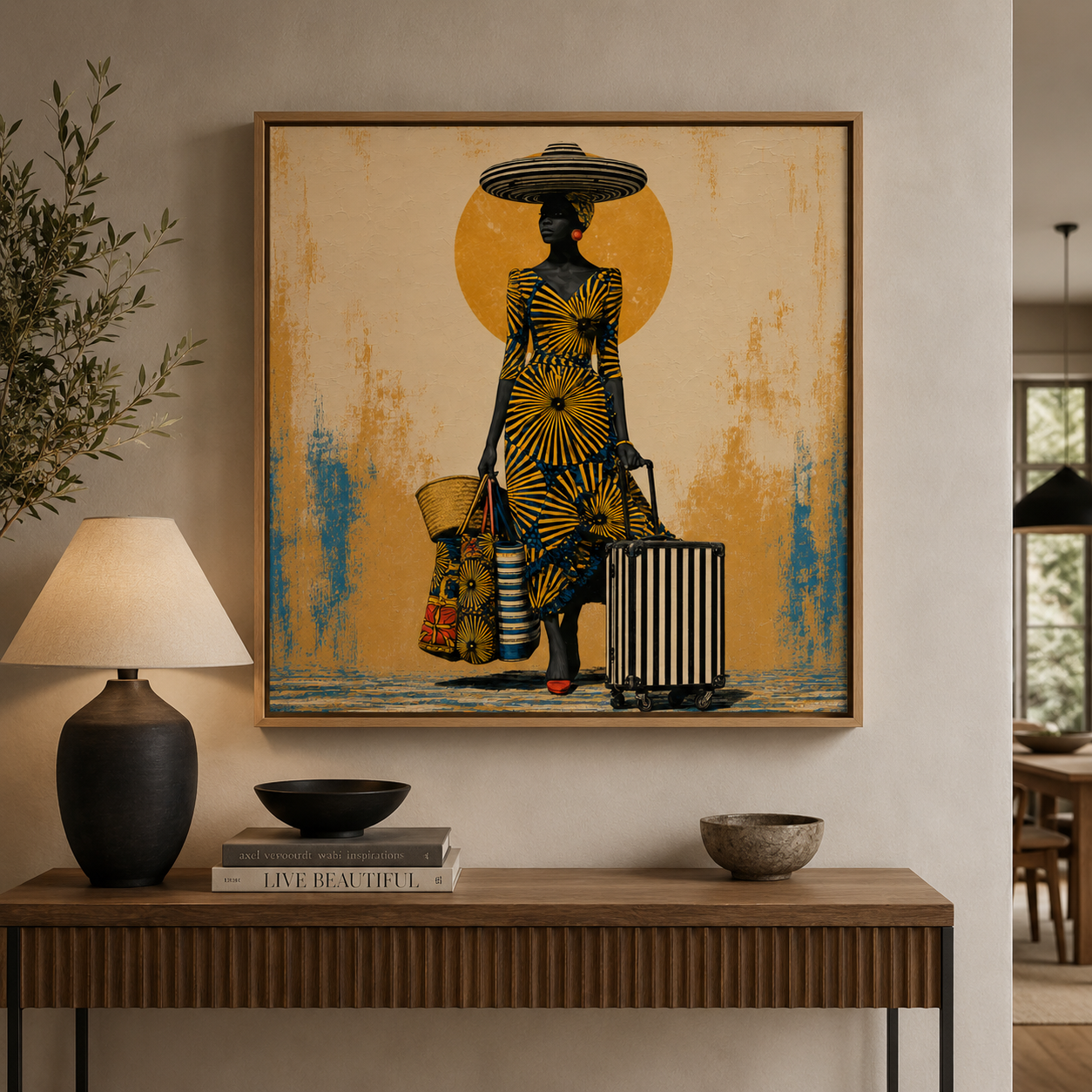 African Art Print — The Golden Departure | Rossetti Art
