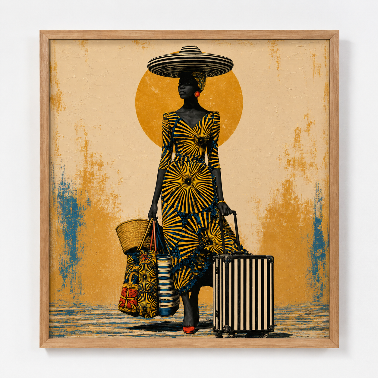 African Art Print — The Golden Departure | Rossetti Art