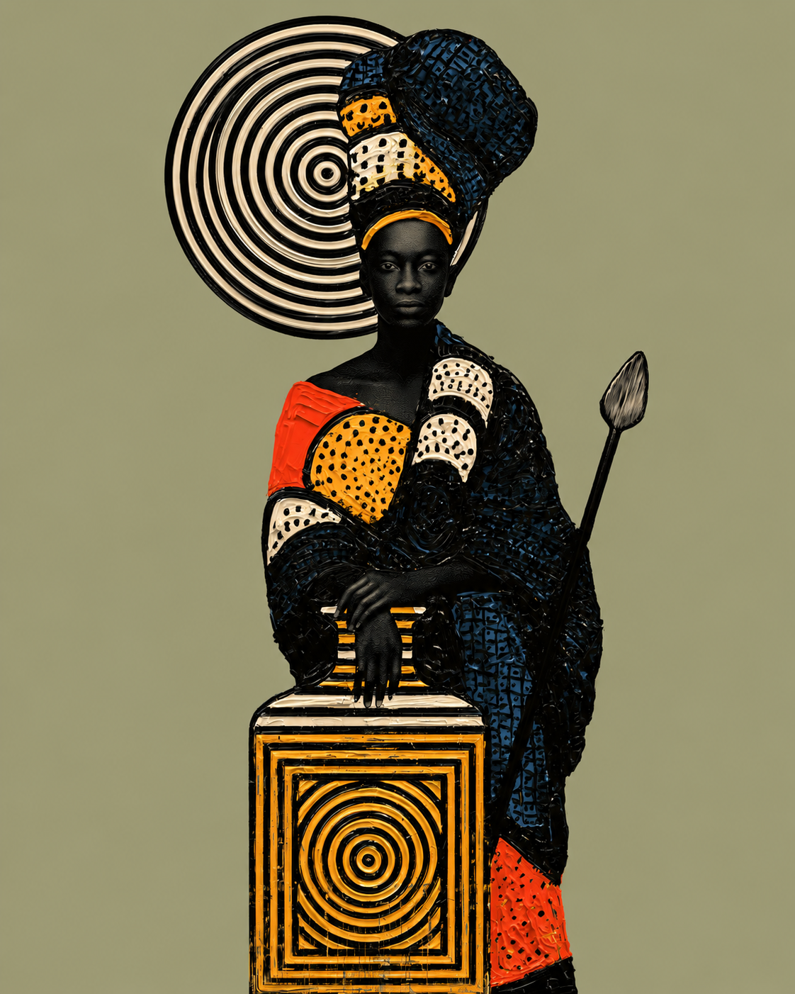 African Queen Wall Art — The Sentinel Canvas Print | Rossetti Art