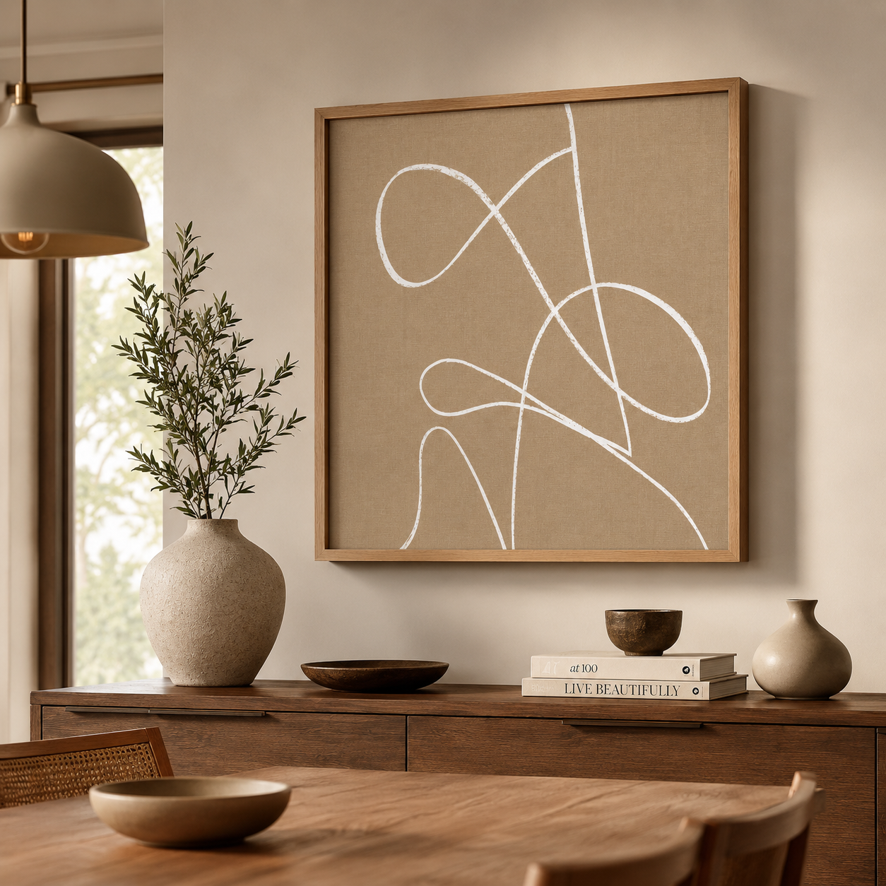 Abstract Line Art Canvas Print — Arabesque by Rossetti Art