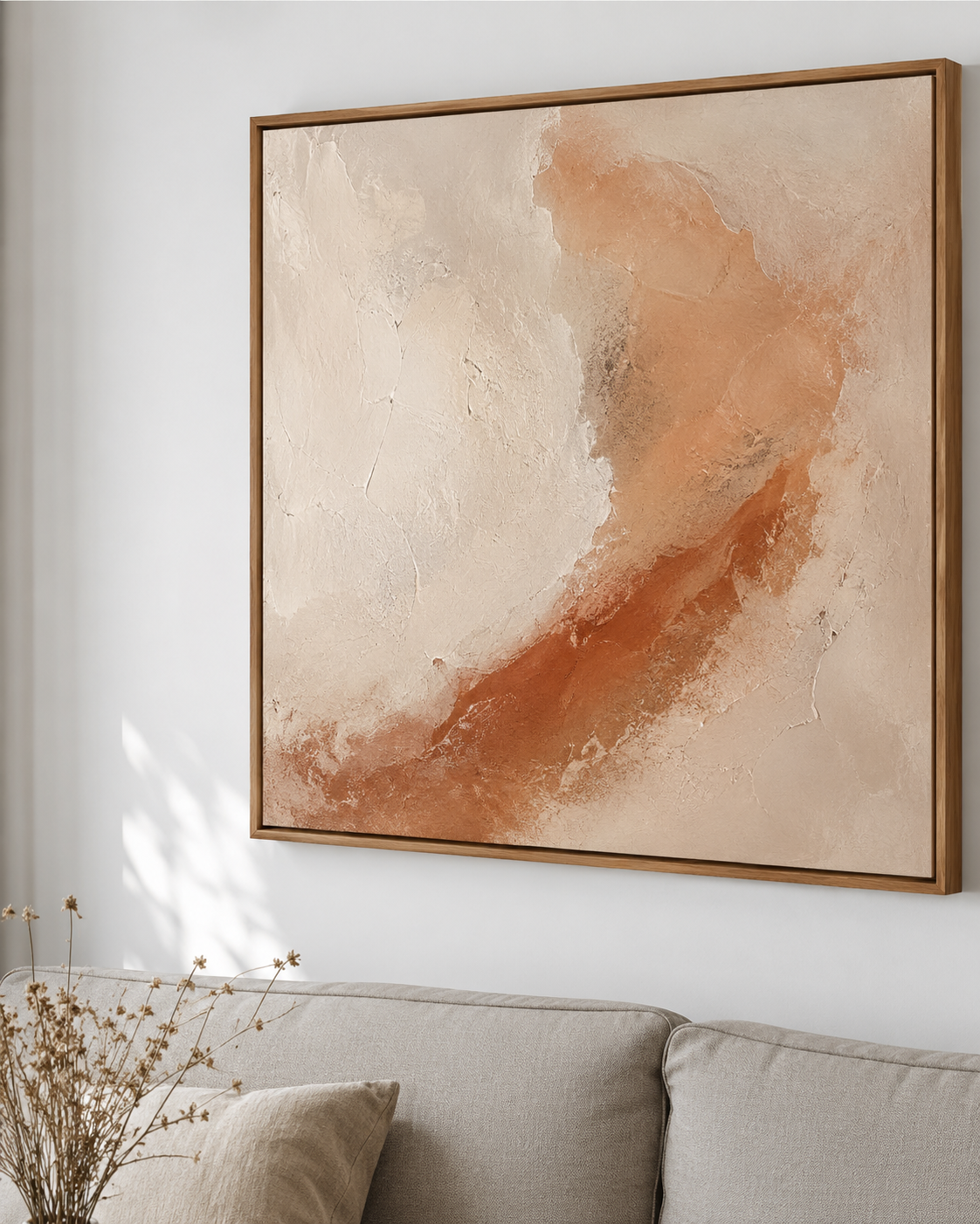 Textured Wall Art Original Painting — Ember Drift by Rossetti Art