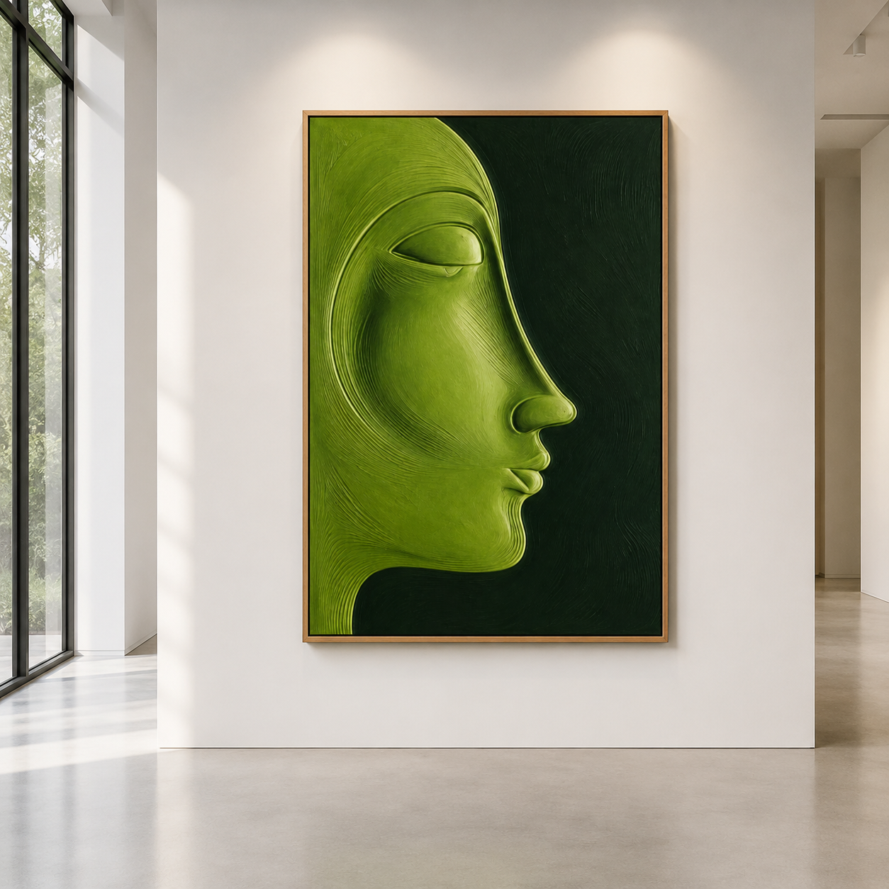 Green Abstract Wall Art Set of 3 — Verdant Trio | Rossetti Art