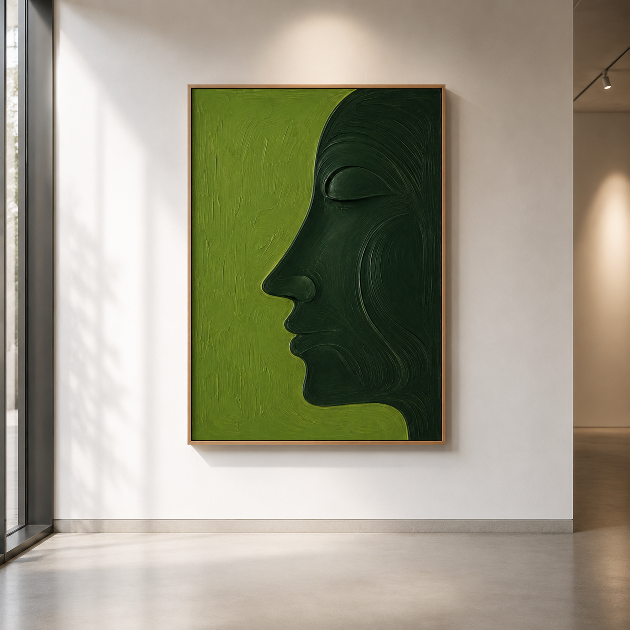 Green Abstract Wall Art Set of 3 — Verdant Trio | Rossetti Art