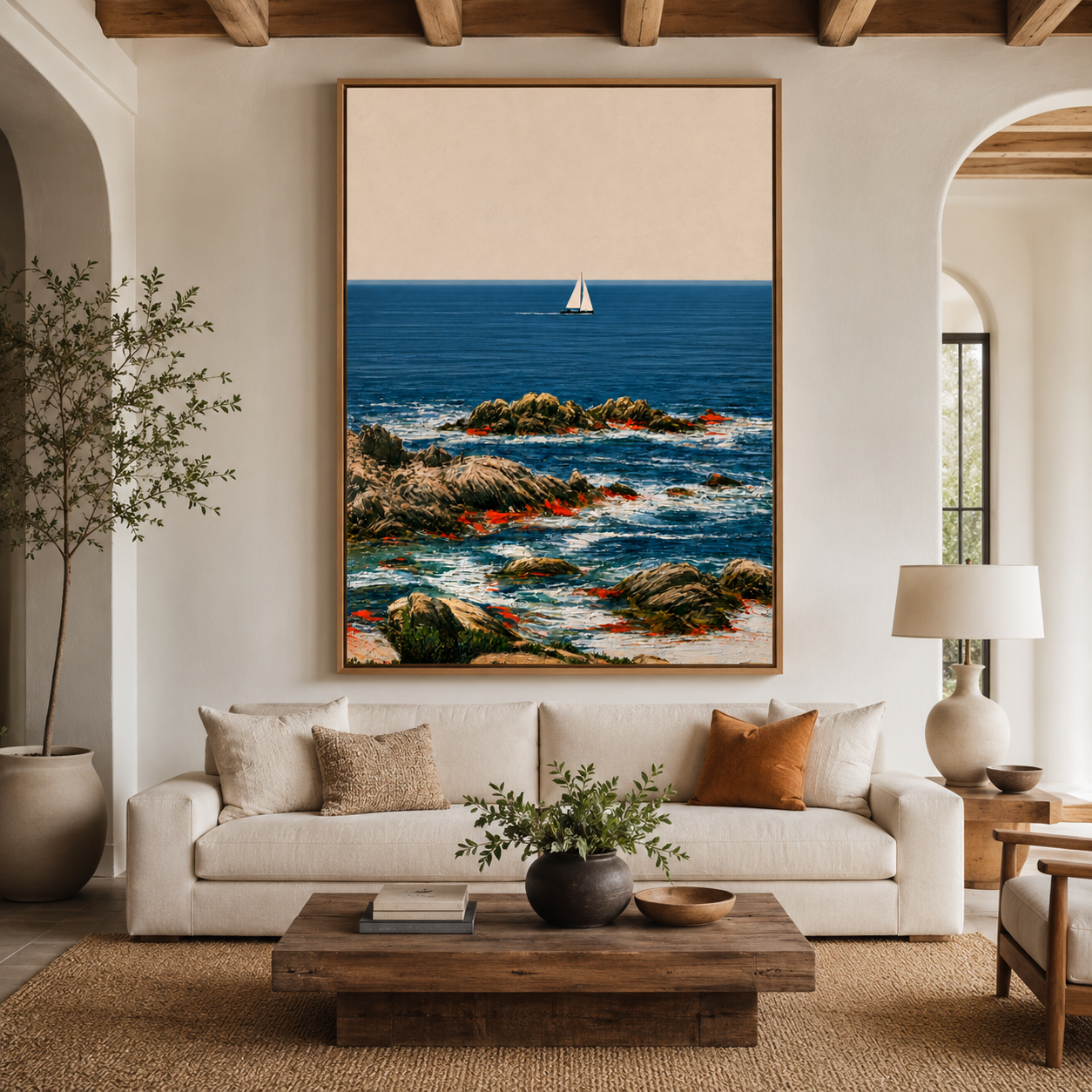 Ocean Painting Canvas Print — Solitude by Rossetti Art