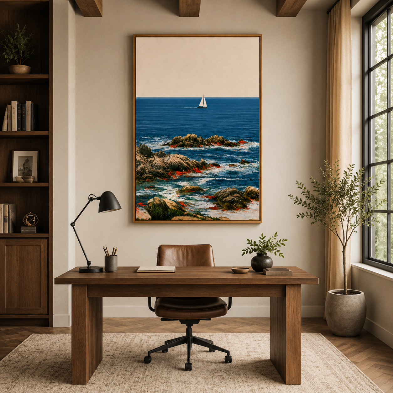 Ocean Painting Canvas Print — Solitude by Rossetti Art