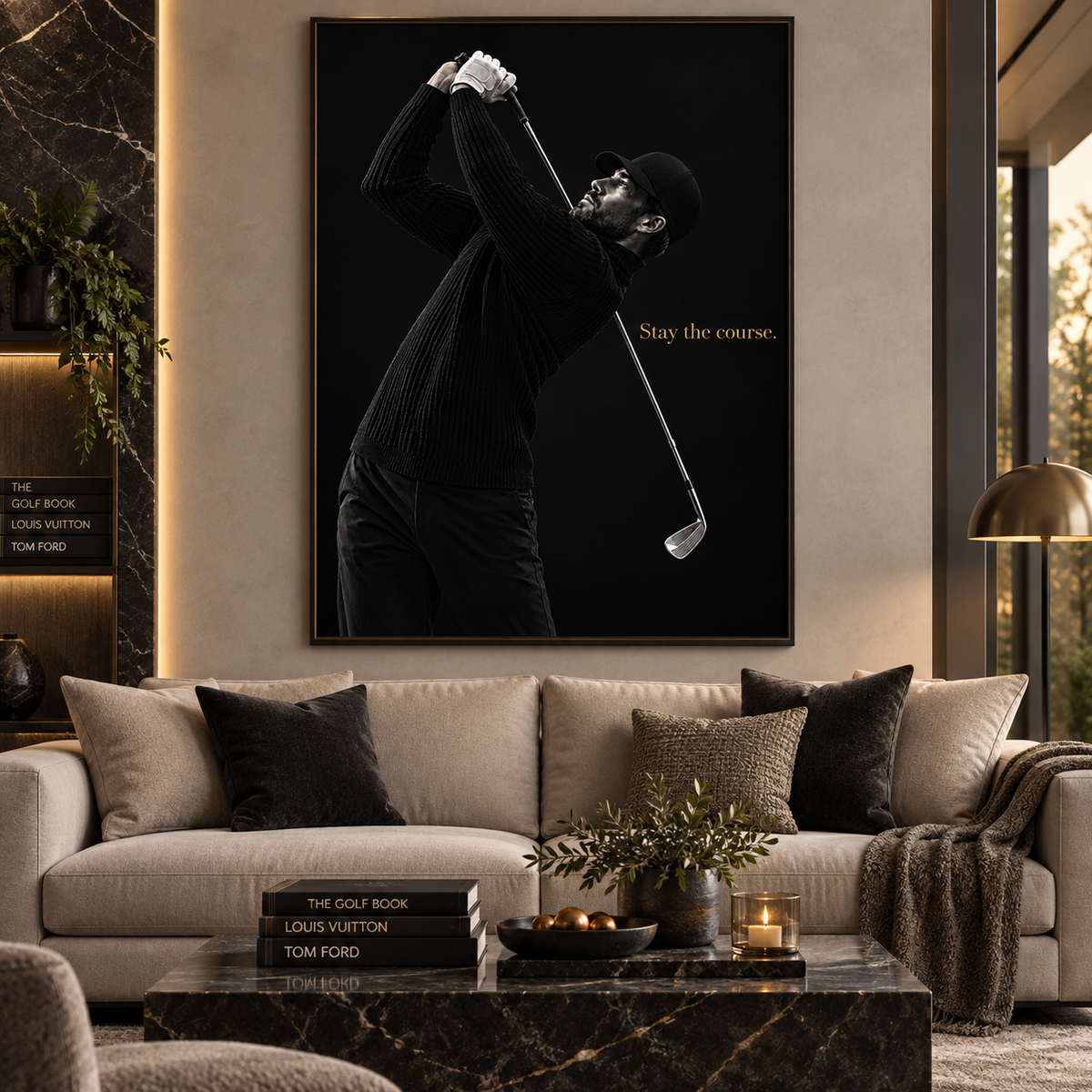 Golf Wall Decor — Stay the Course Acrylic Print by Rossetti Art