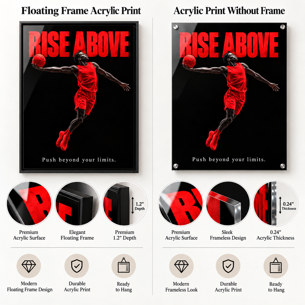 Basketball Wall Art — Rise Above