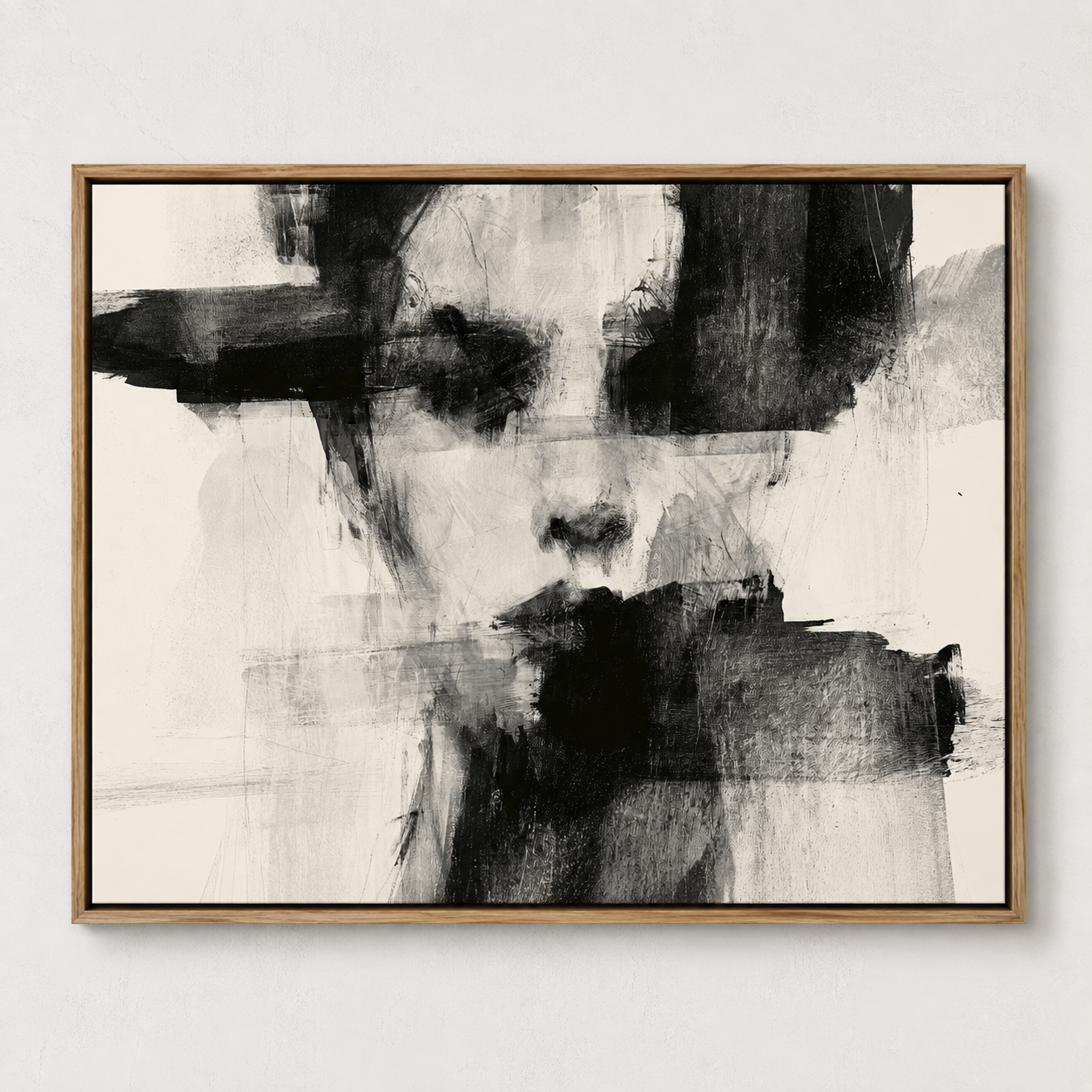 Figurative Abstract Painting – Fading Likeness by Rossetti Art
