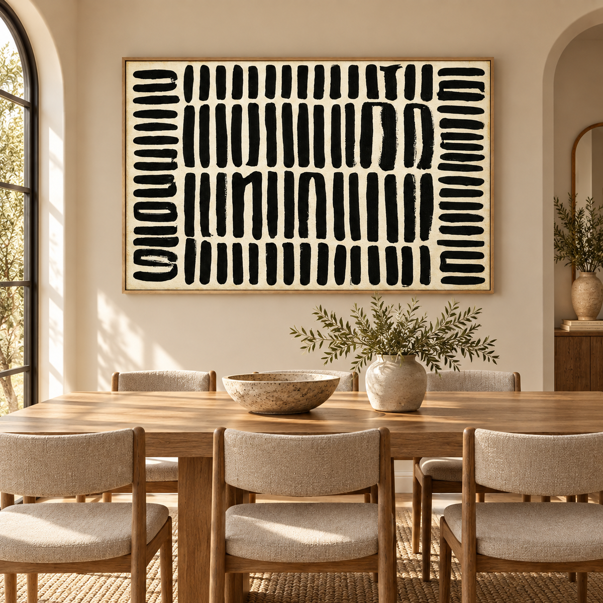 Tribal Wall Art – Tribal Grid by Rossetti Art – room styling
