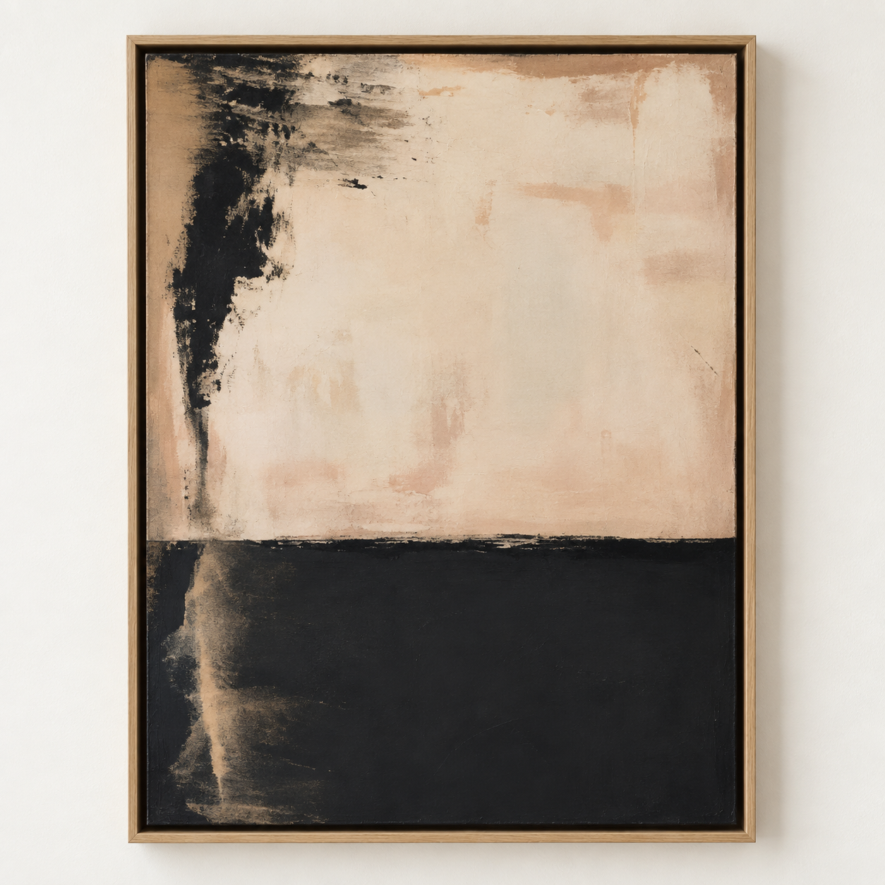 Black and beige painting – Ember Divide by Rossetti Art