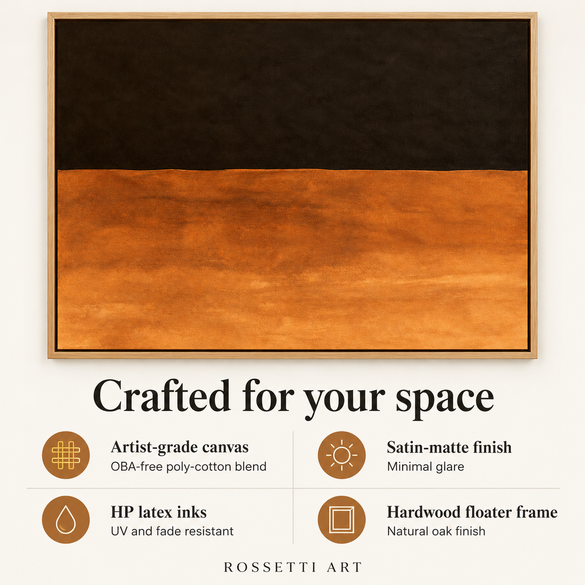 Copper Wall Art Canvas Print — Dusk Copper