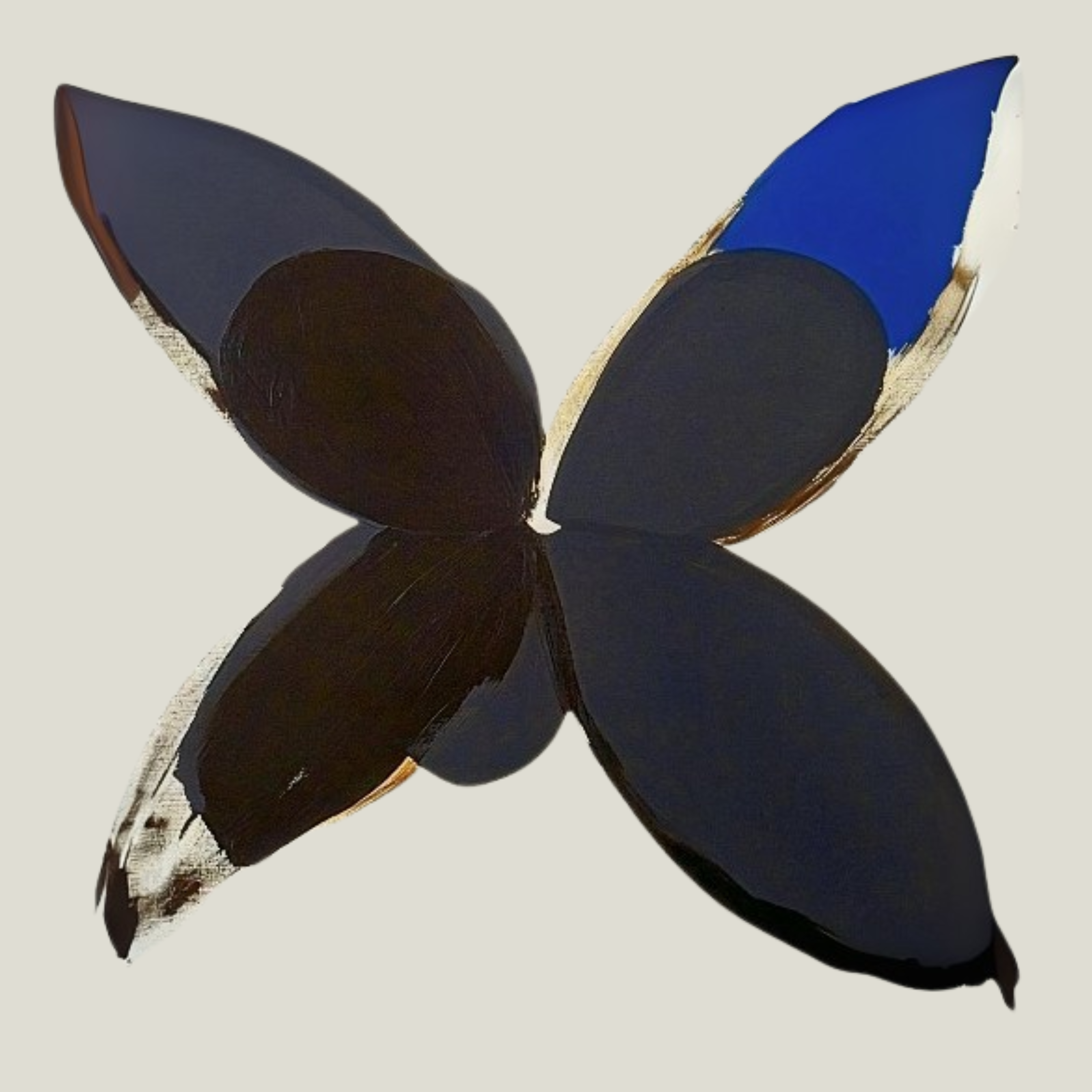 Canvas Print: "Midnight Bloom" - Modern Minimalist Living Room - Chiara Rossetti