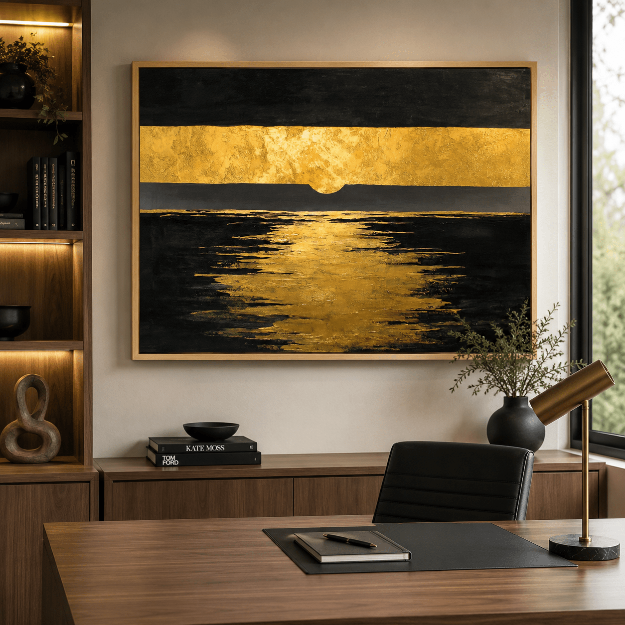 Abstract Art Landscape Painting — Molten Horizon by Rossetti Art