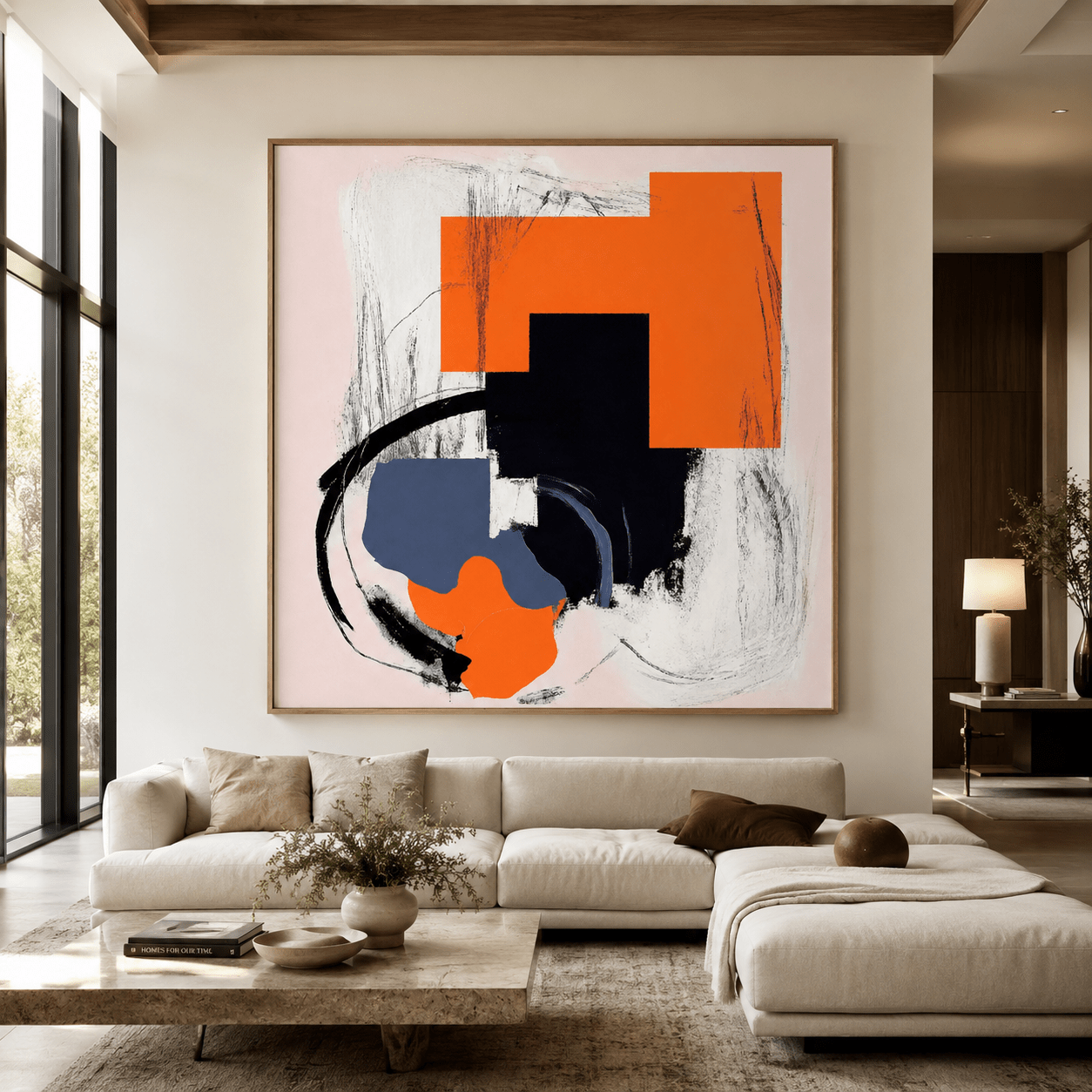 Abstract Canvas Print — Geometric Harmony | Rossetti Art