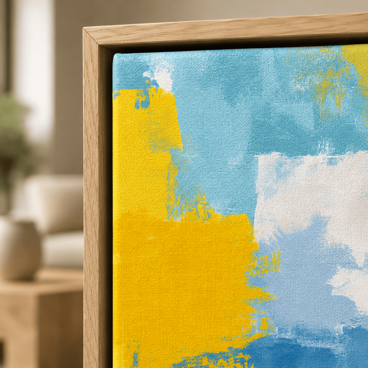 Abstract Expressionist Art Canvas Print — Sunlit Surge by Rossetti Art