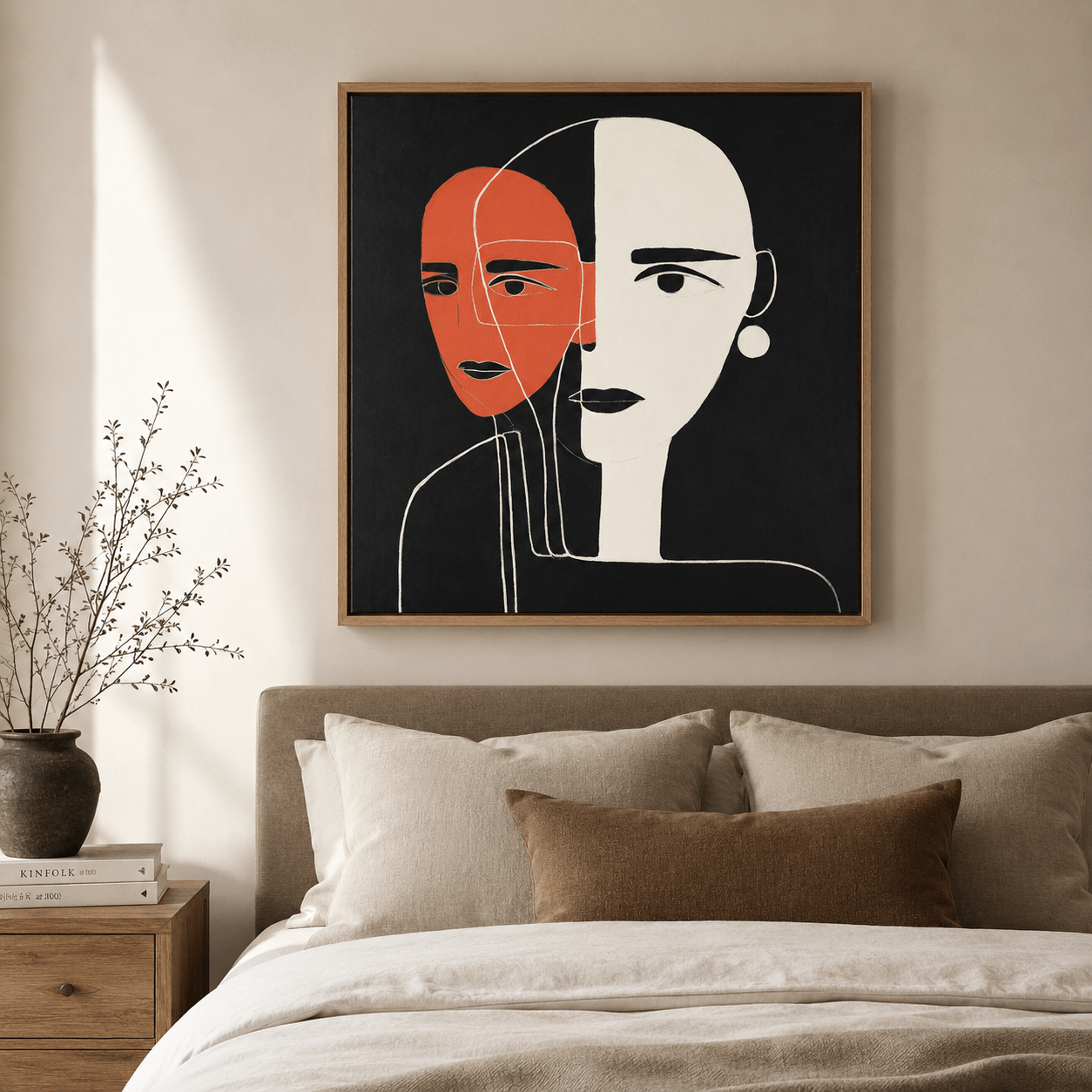 Abstract Face Art Canvas Print — Counterpart by Rossetti Art