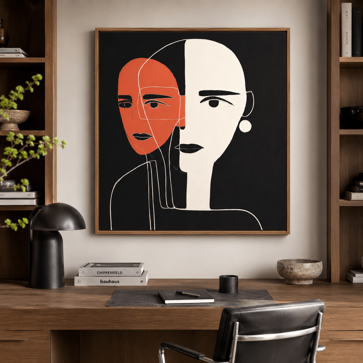 Abstract Face Art Canvas Print — Counterpart by Rossetti Art