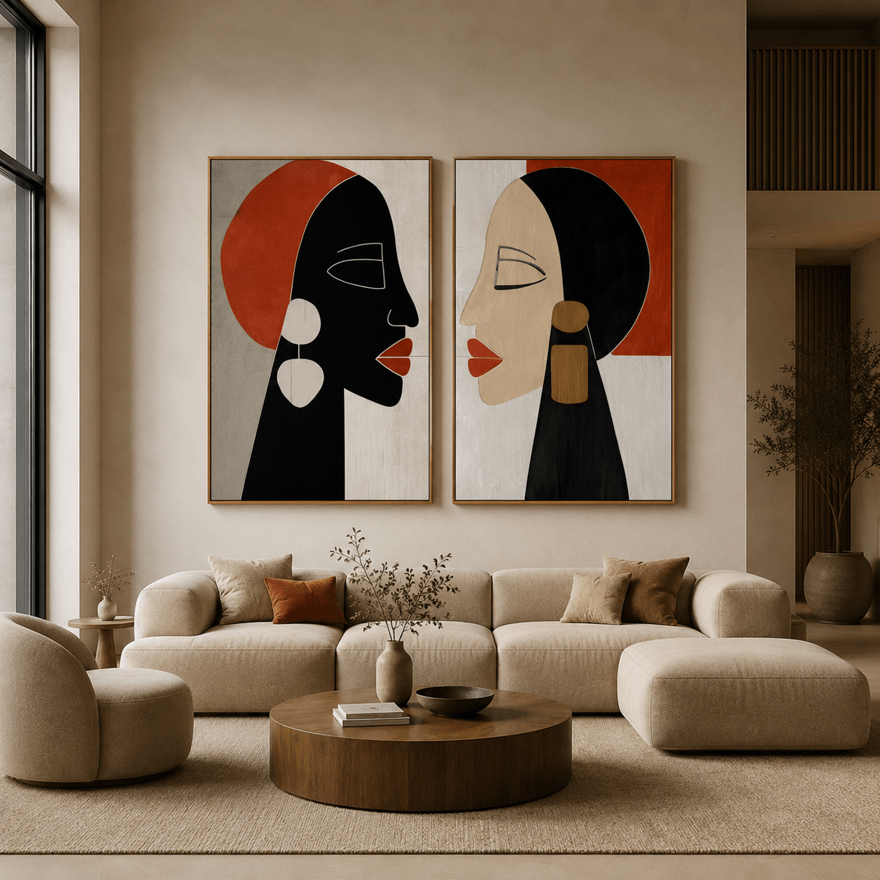 Abstract Face Art Painting — Kindred | Rossetti Art
