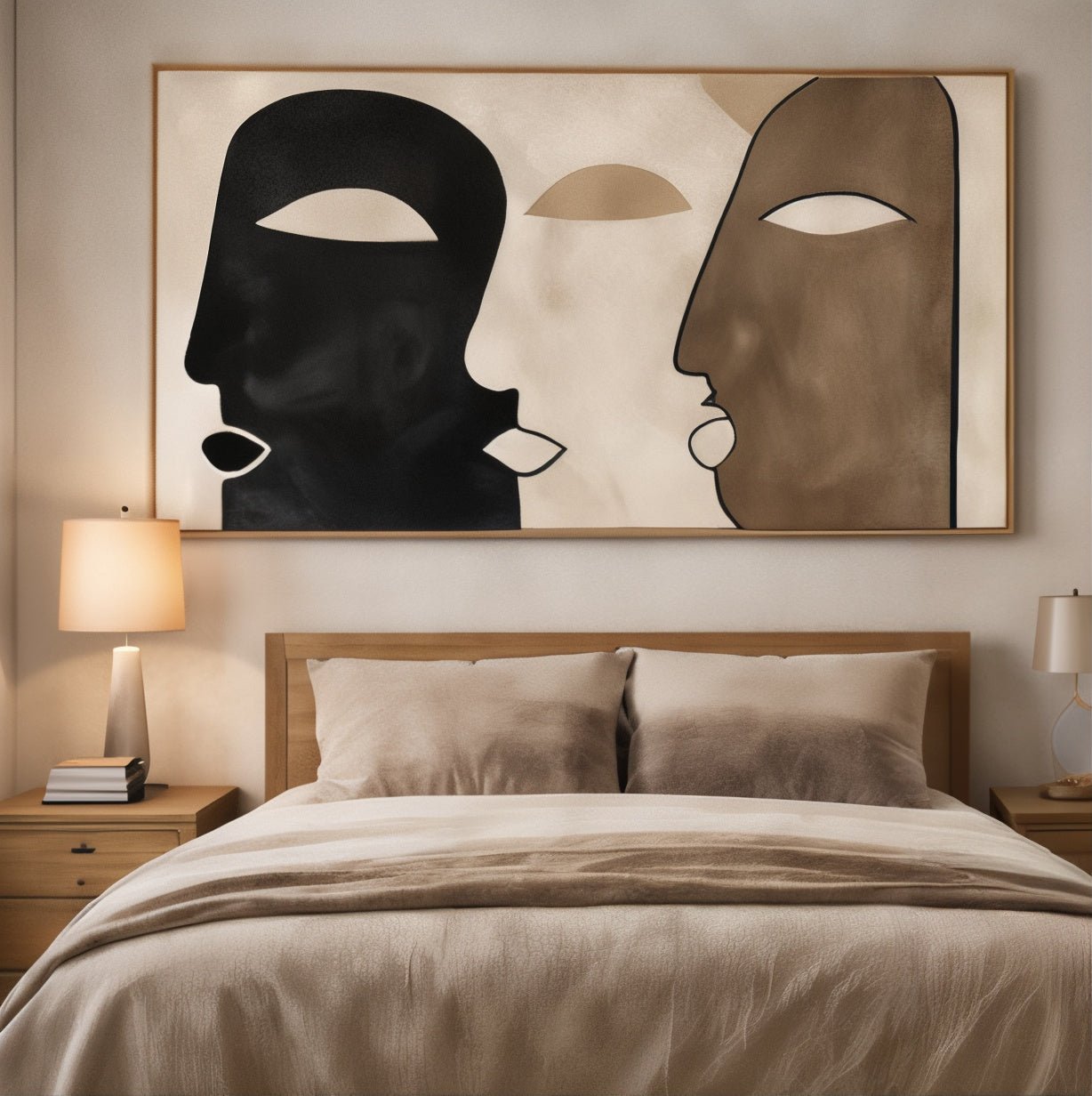 Abstract Faces Painting on Canvas