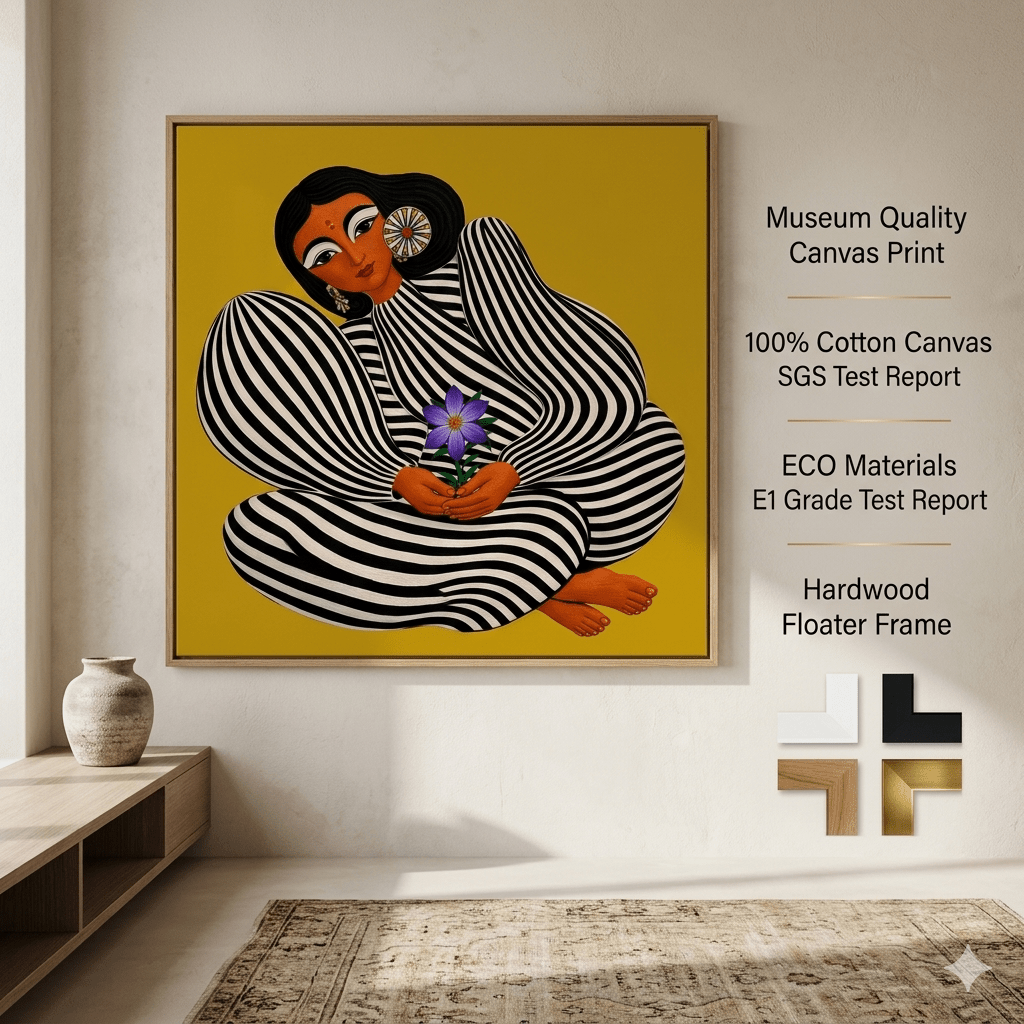 Abstract Female Portrait Wall Art