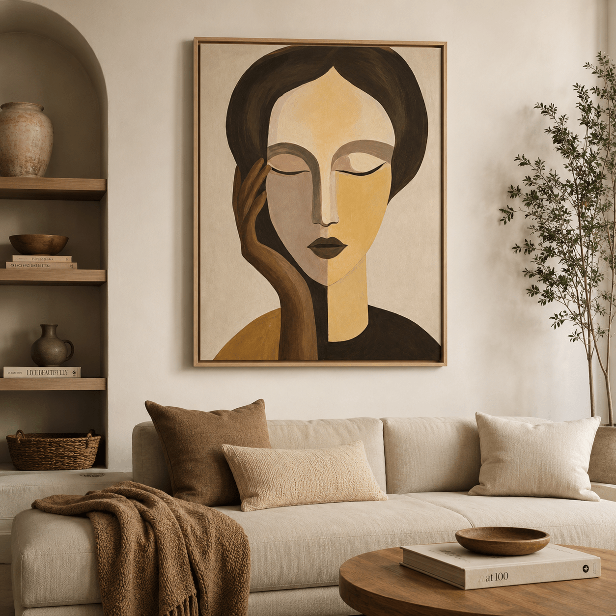 Abstract Figurative Art Canvas Print — Half Light by Rossetti Art