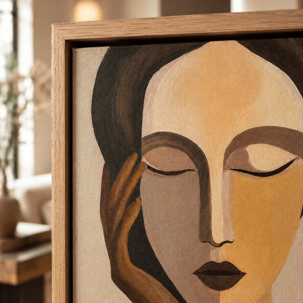 Abstract Figurative Art Canvas Print — Half Light by Rossetti Art