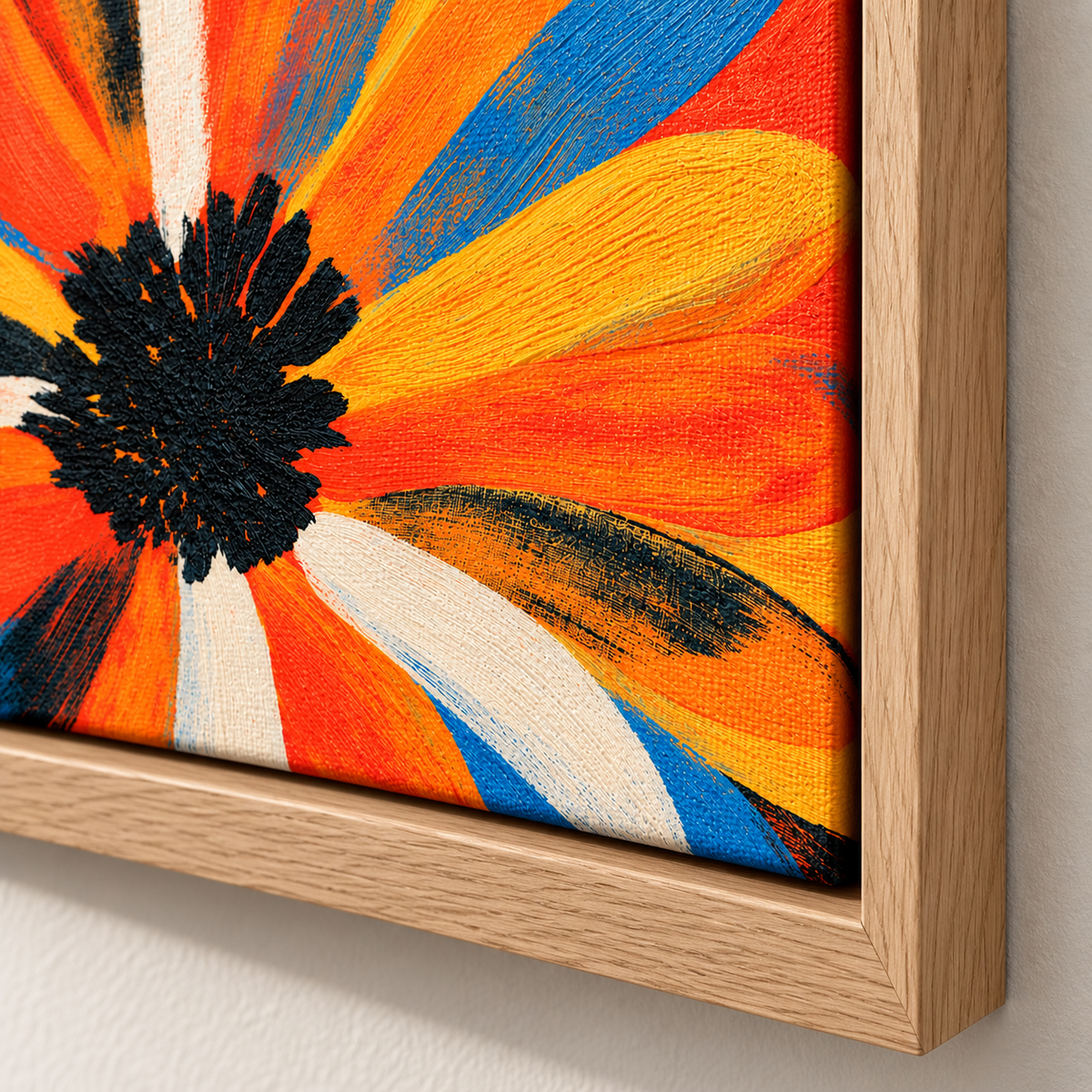 Abstract Flower Painting – Blazing Bloom by Rossetti Art