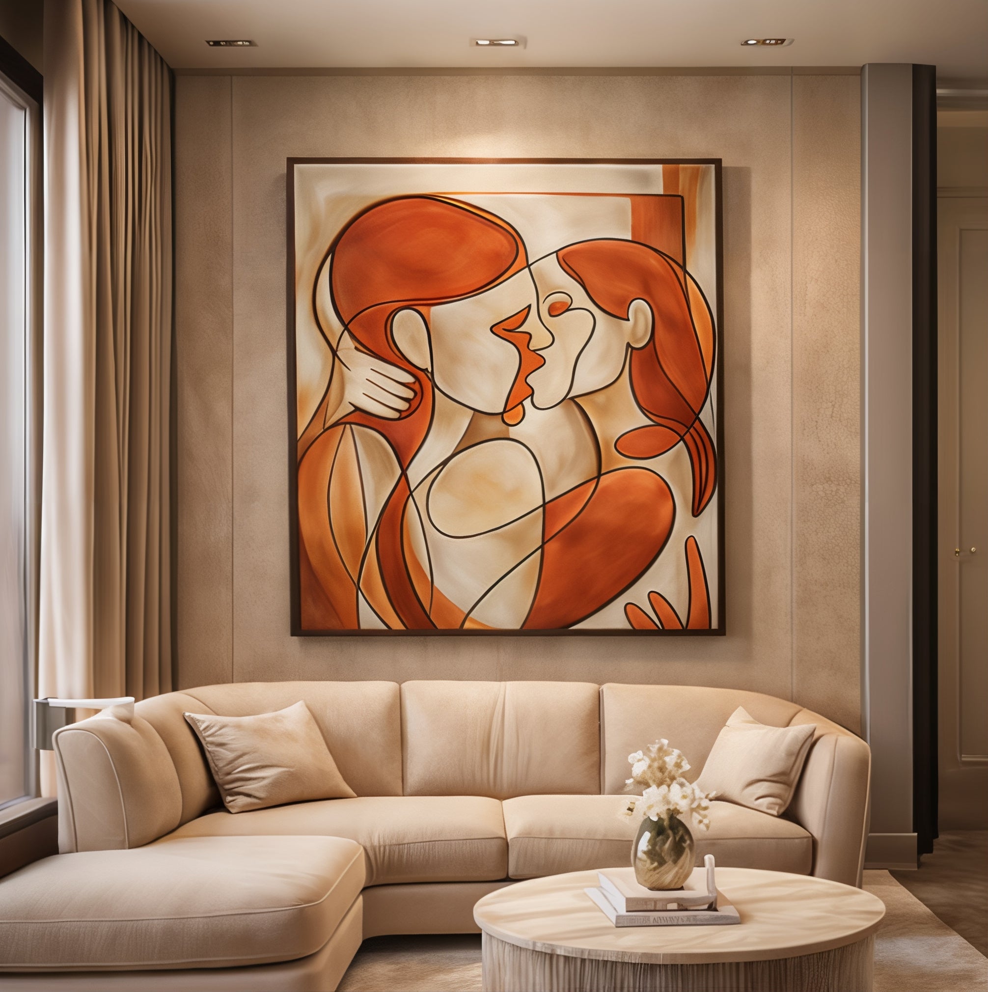 Abstract Kiss Art 