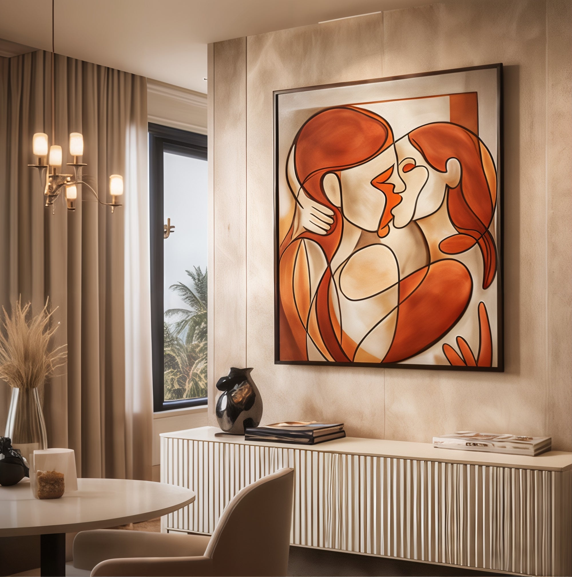 Abstract Kiss Art 