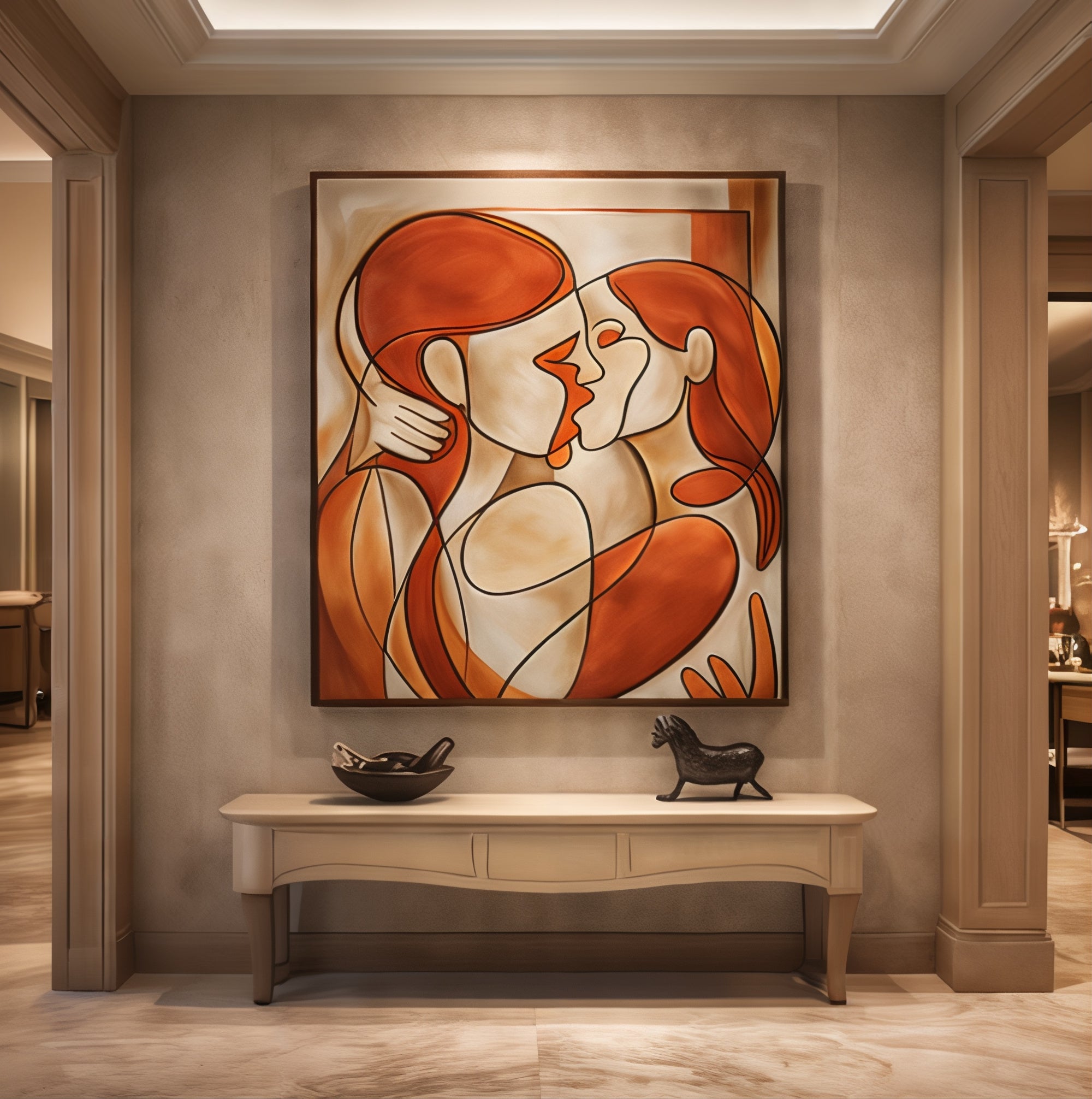 Abstract Kiss Art 