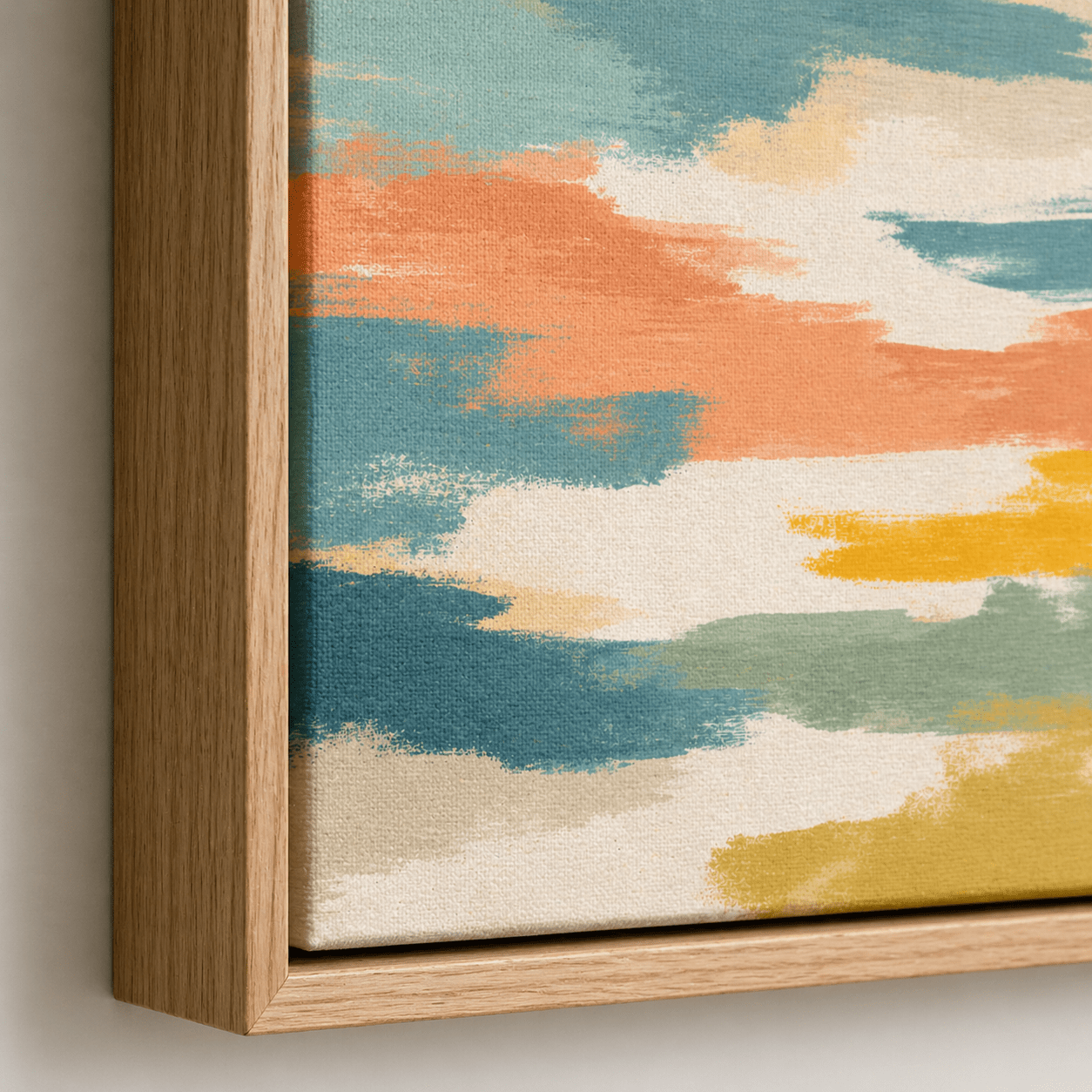 Abstract Landscape Wall Art Canvas Print — Soft Horizon by Rossetti Art